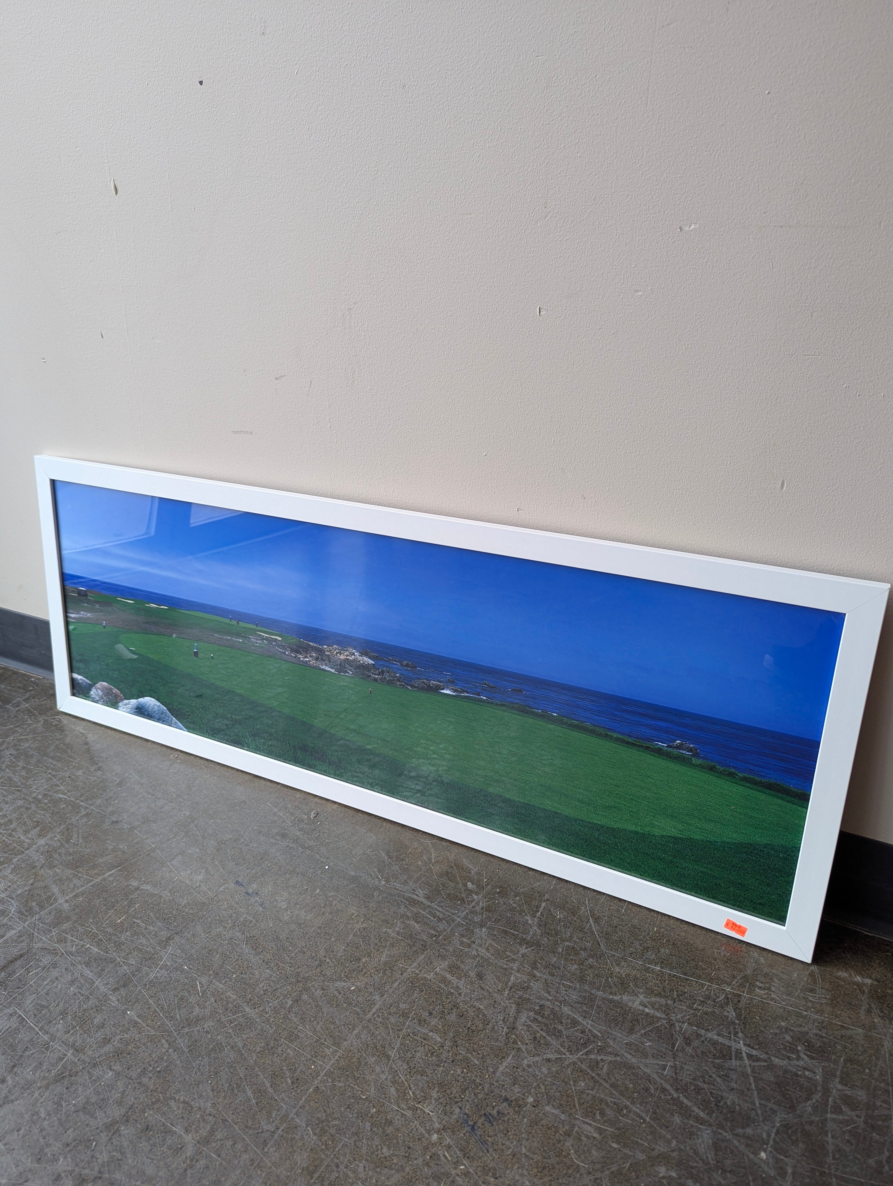 Scenic Golf Course Ocean View Framed Wall Art