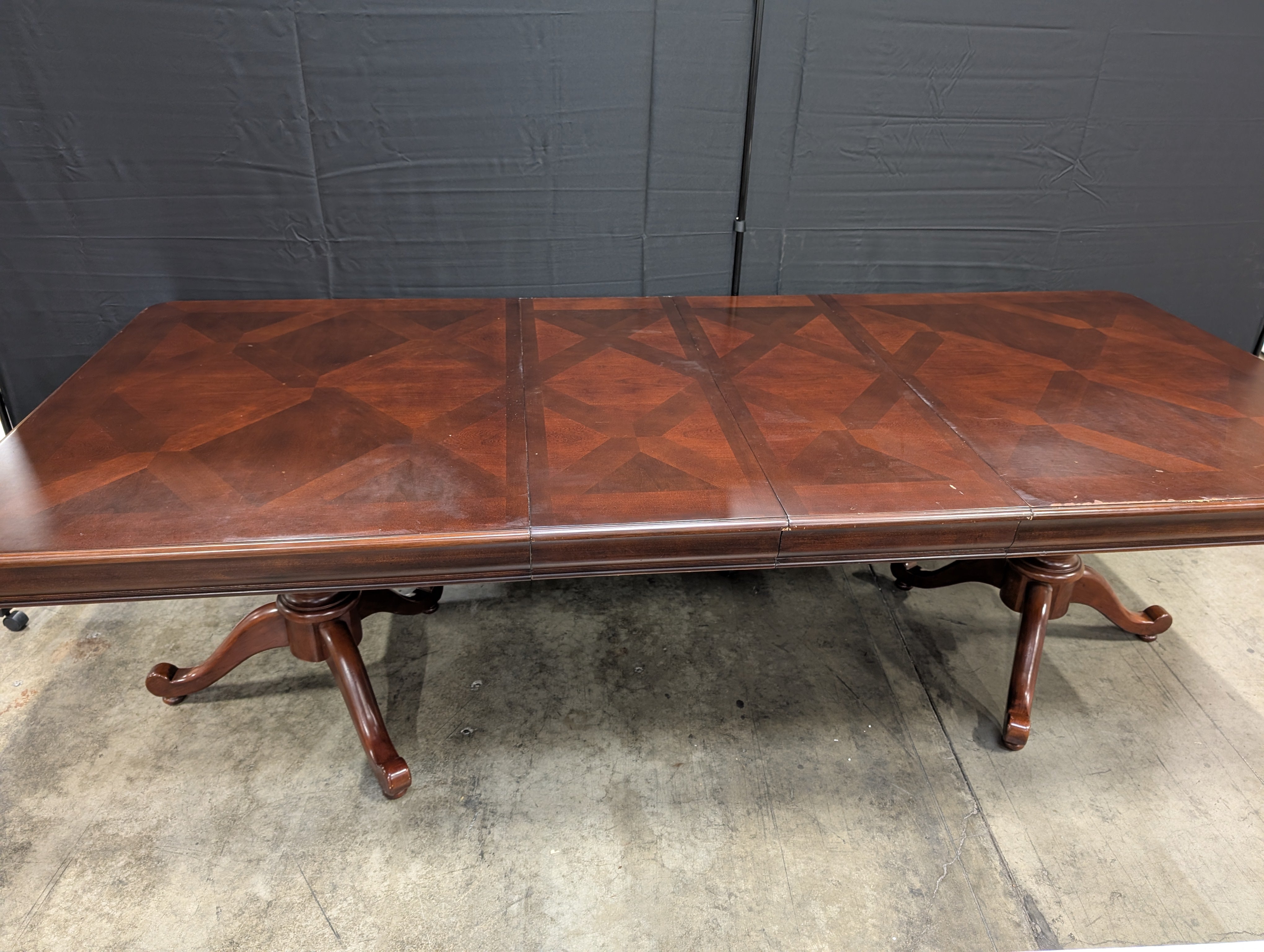 Traditional Dark Wood Rectangular Dining Table
