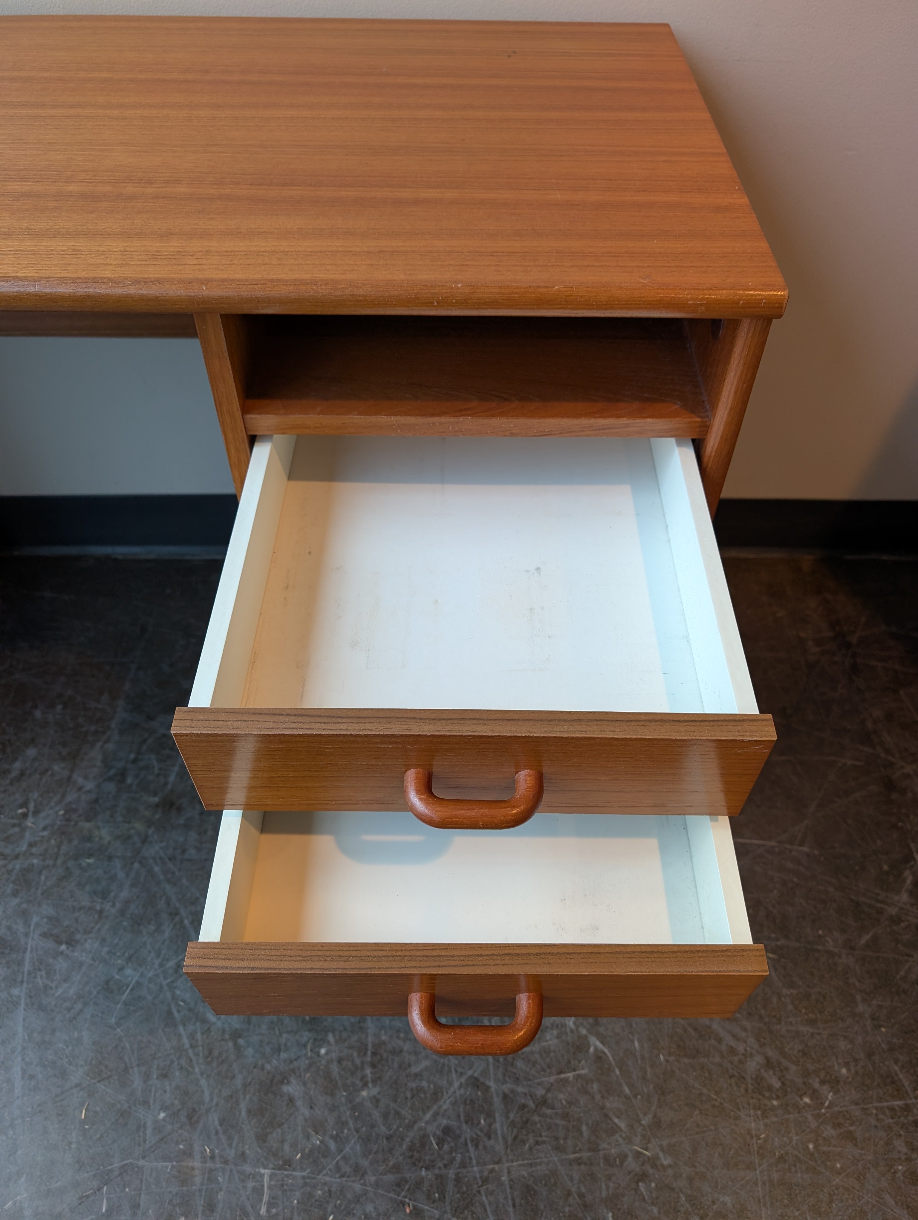 Warm Toned Wood Console Desk