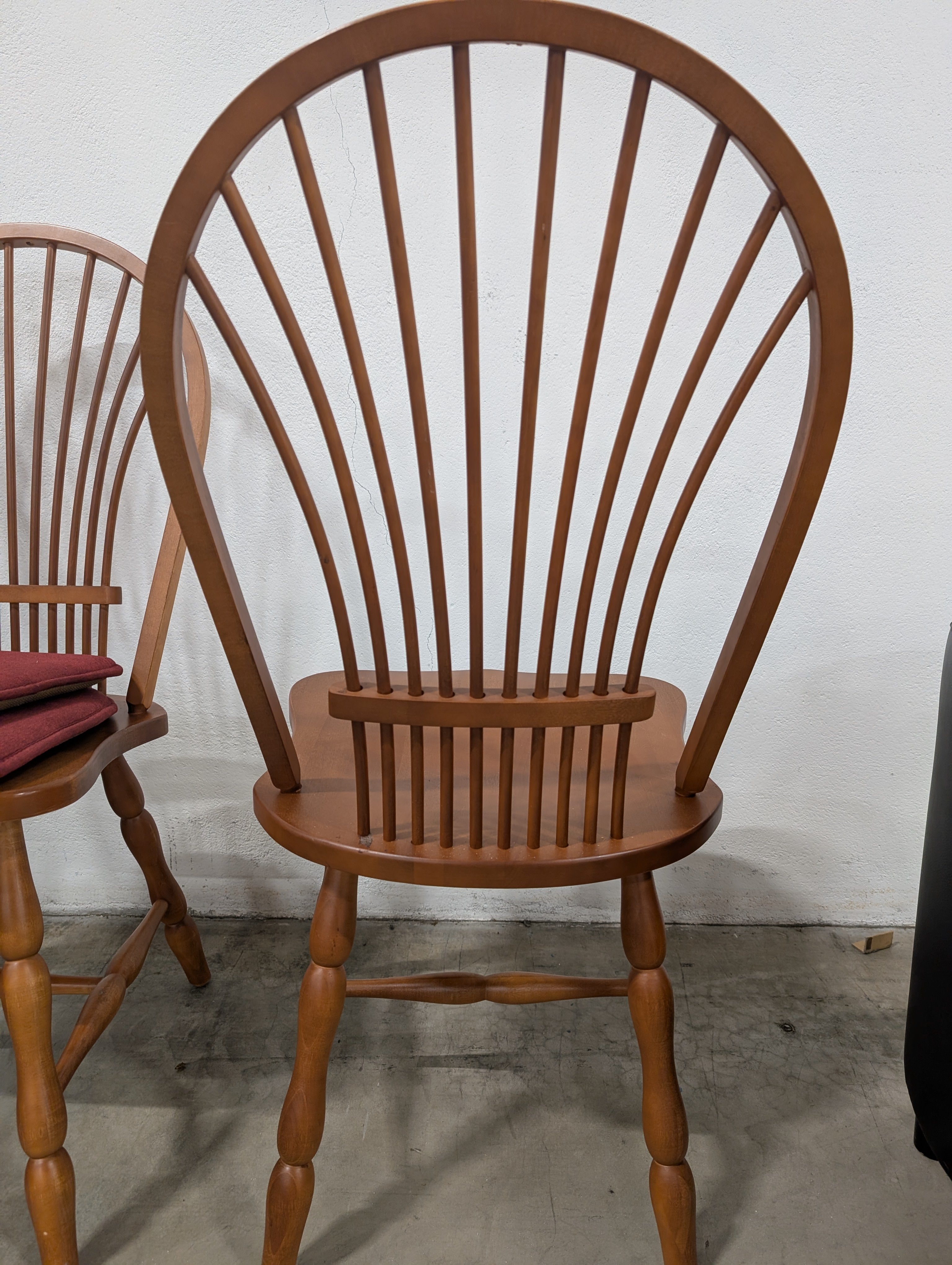 Set of six - Classic Windsor Style Wooden Dining Chairs