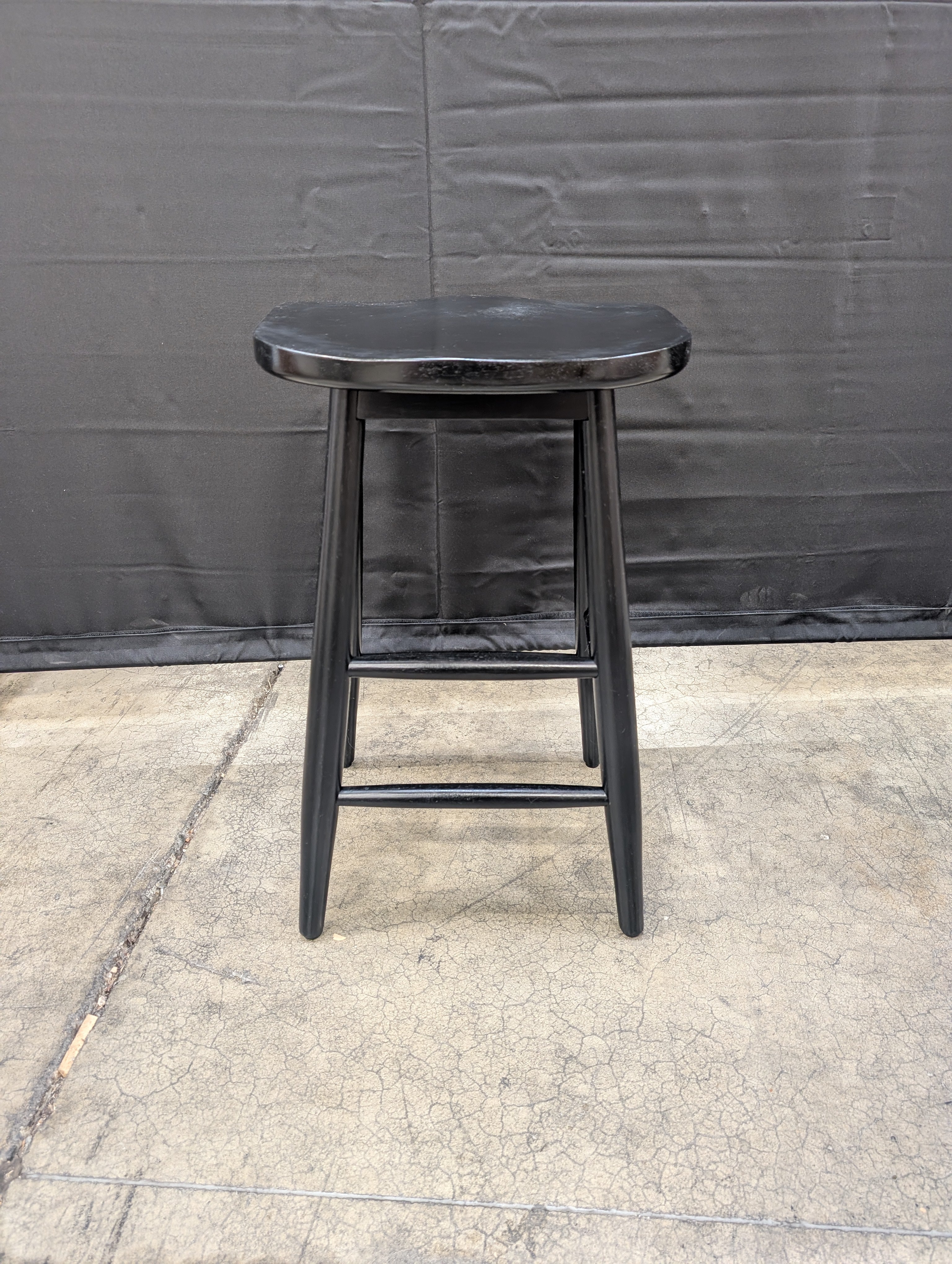 Black Wood Bar Stool