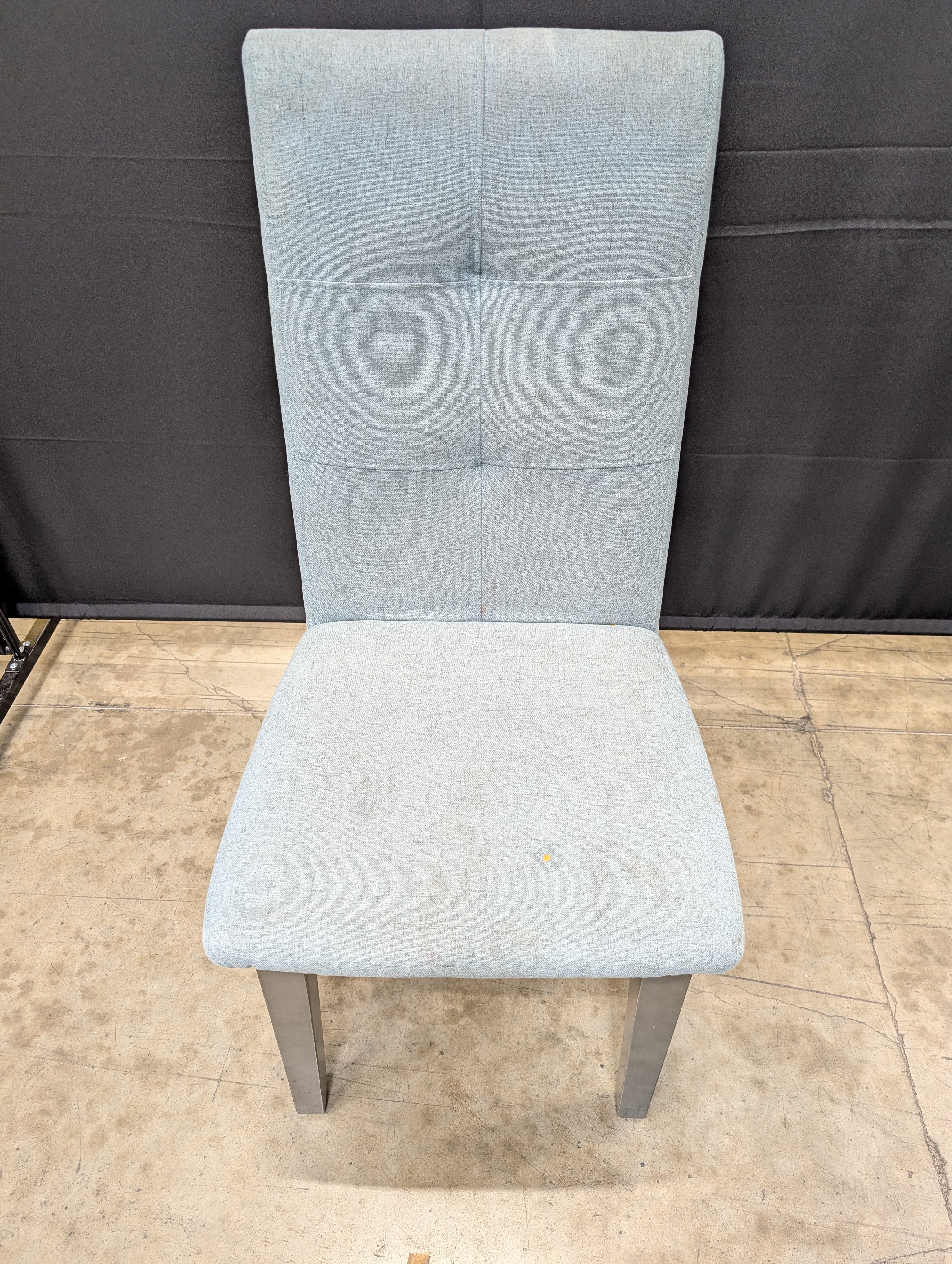 Upholstered High-Back Dining Chair with Tufted Design