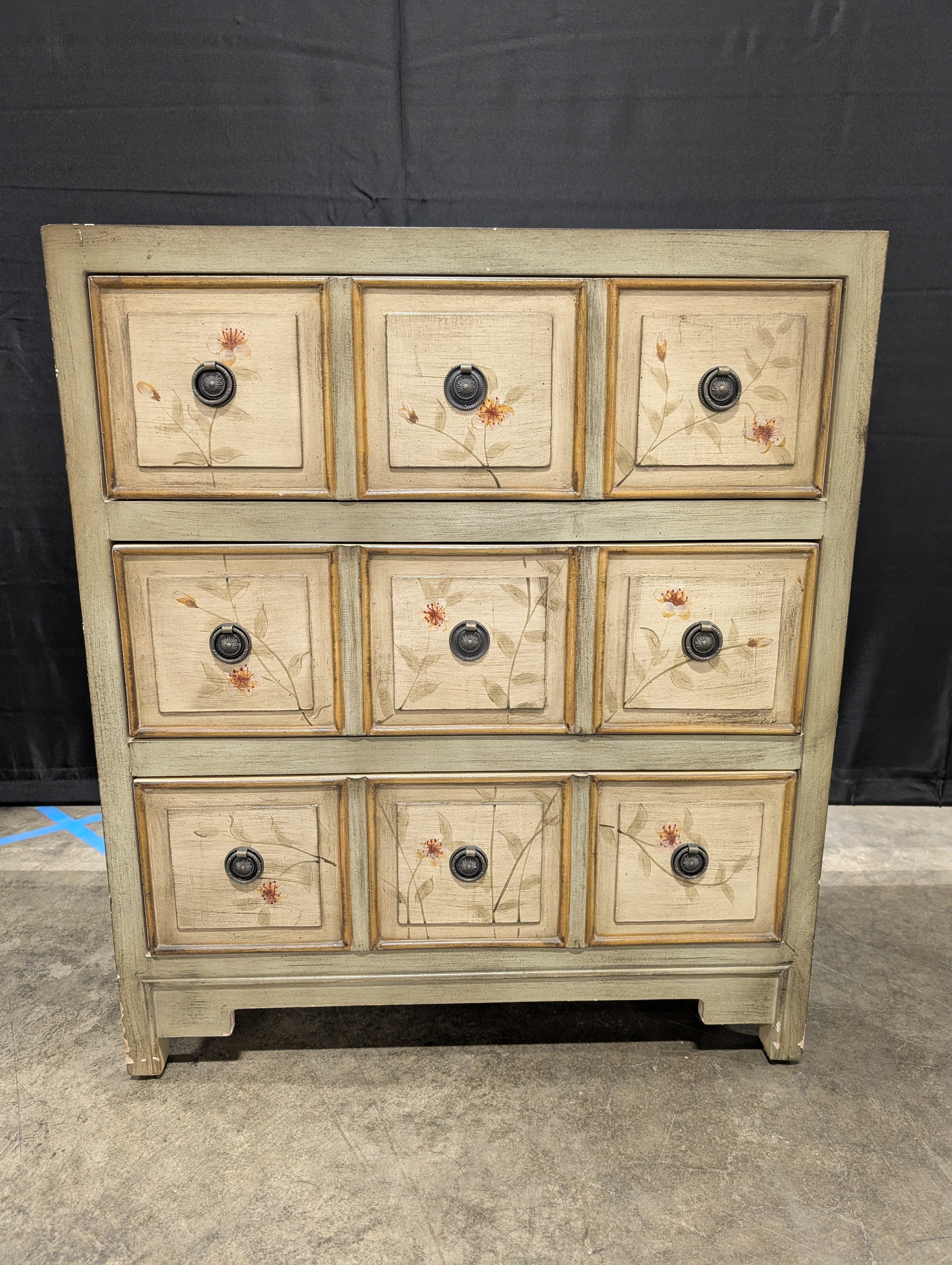 Apothecary Style Three Drawer Accent Chest