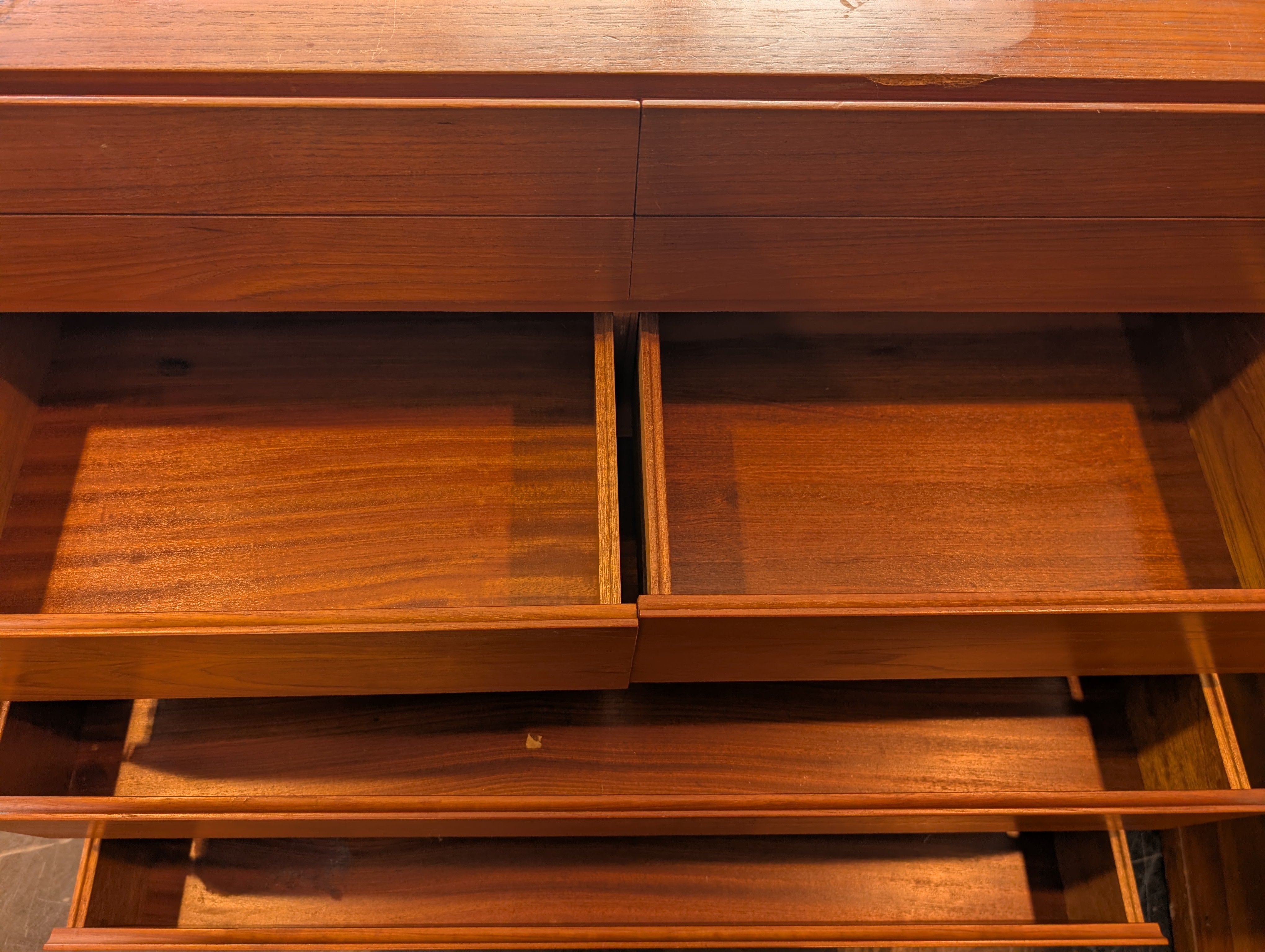 Danish Control Contemporary Wood 10 Drawer Chest