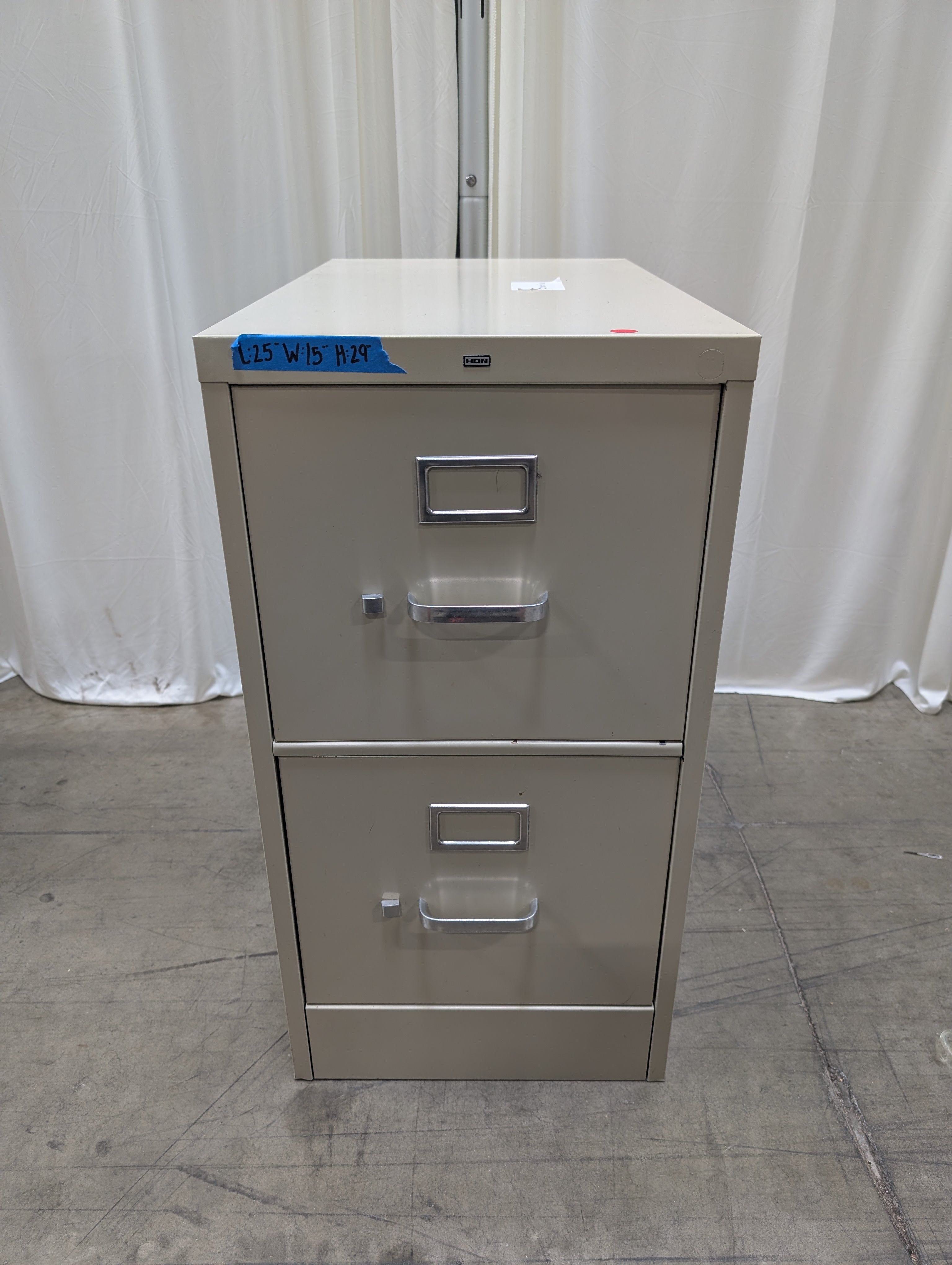 HON Two-Drawer Metal Filing Cabinet
