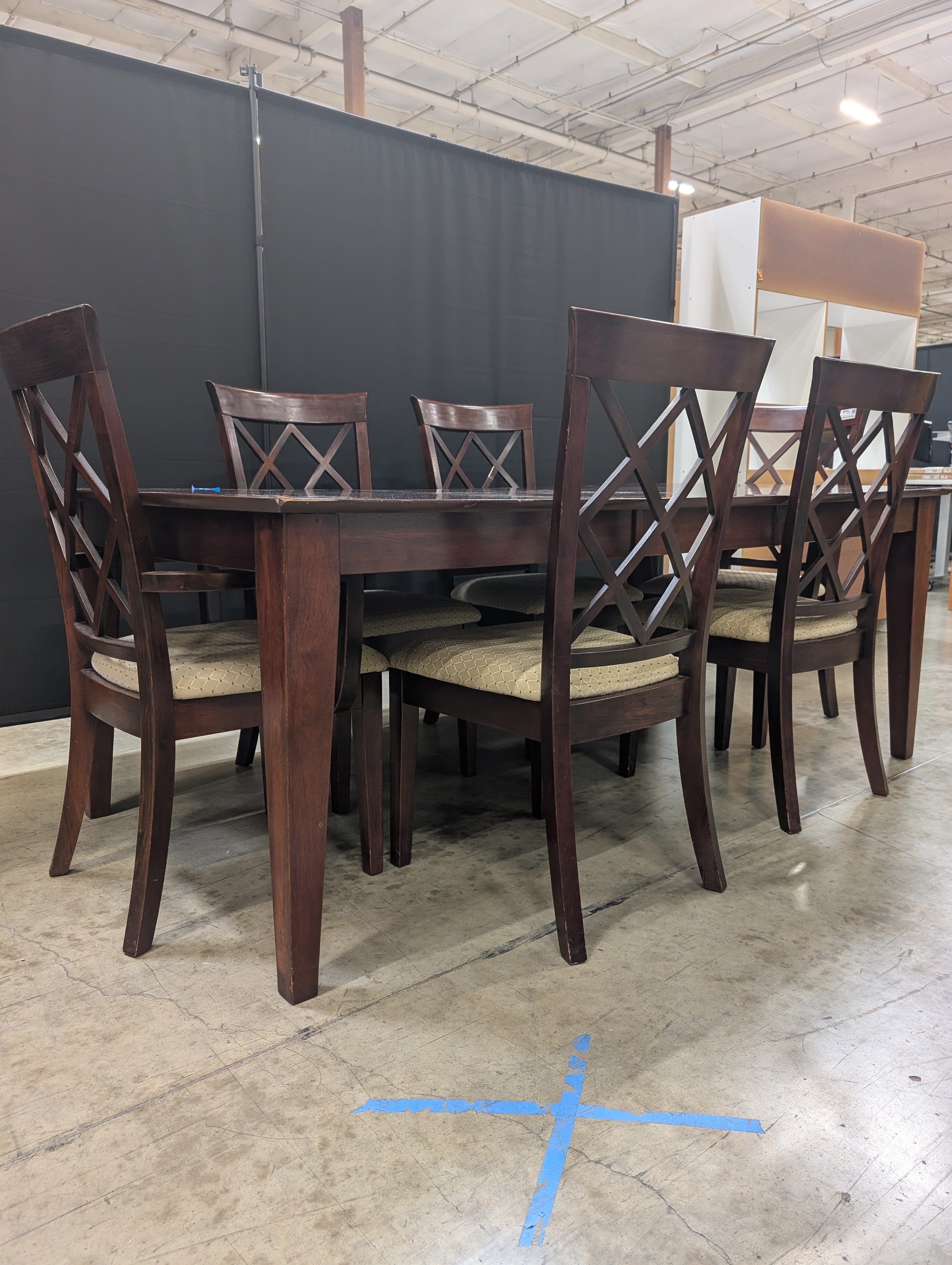 Substantial Dark Wood Hamilton & Spill Furniture Dining set with Six Chairs