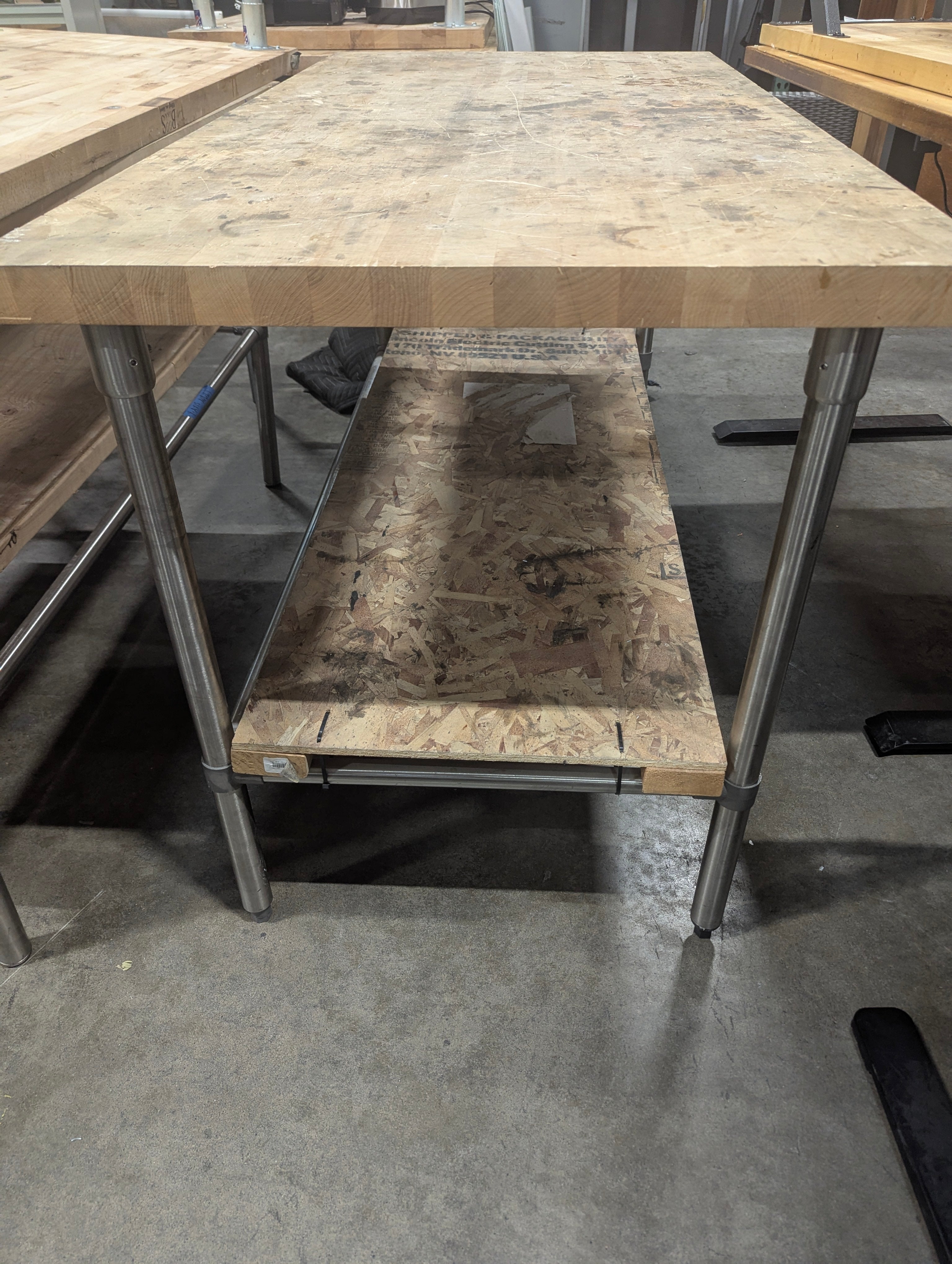 Industrial Butcher Block Workbench Table ( WAREHOUSE SALE)