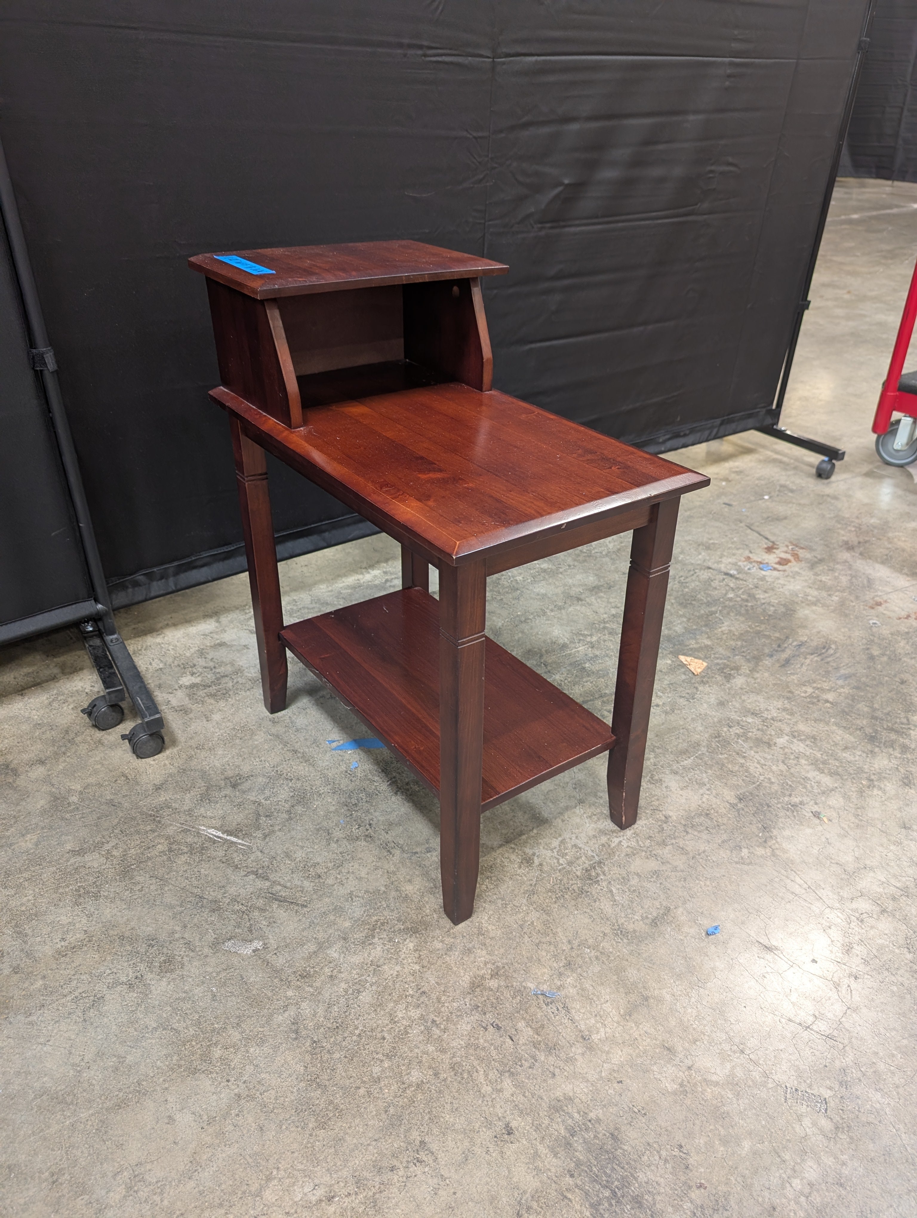 Two-Tier Cherry Finish Wood End Table