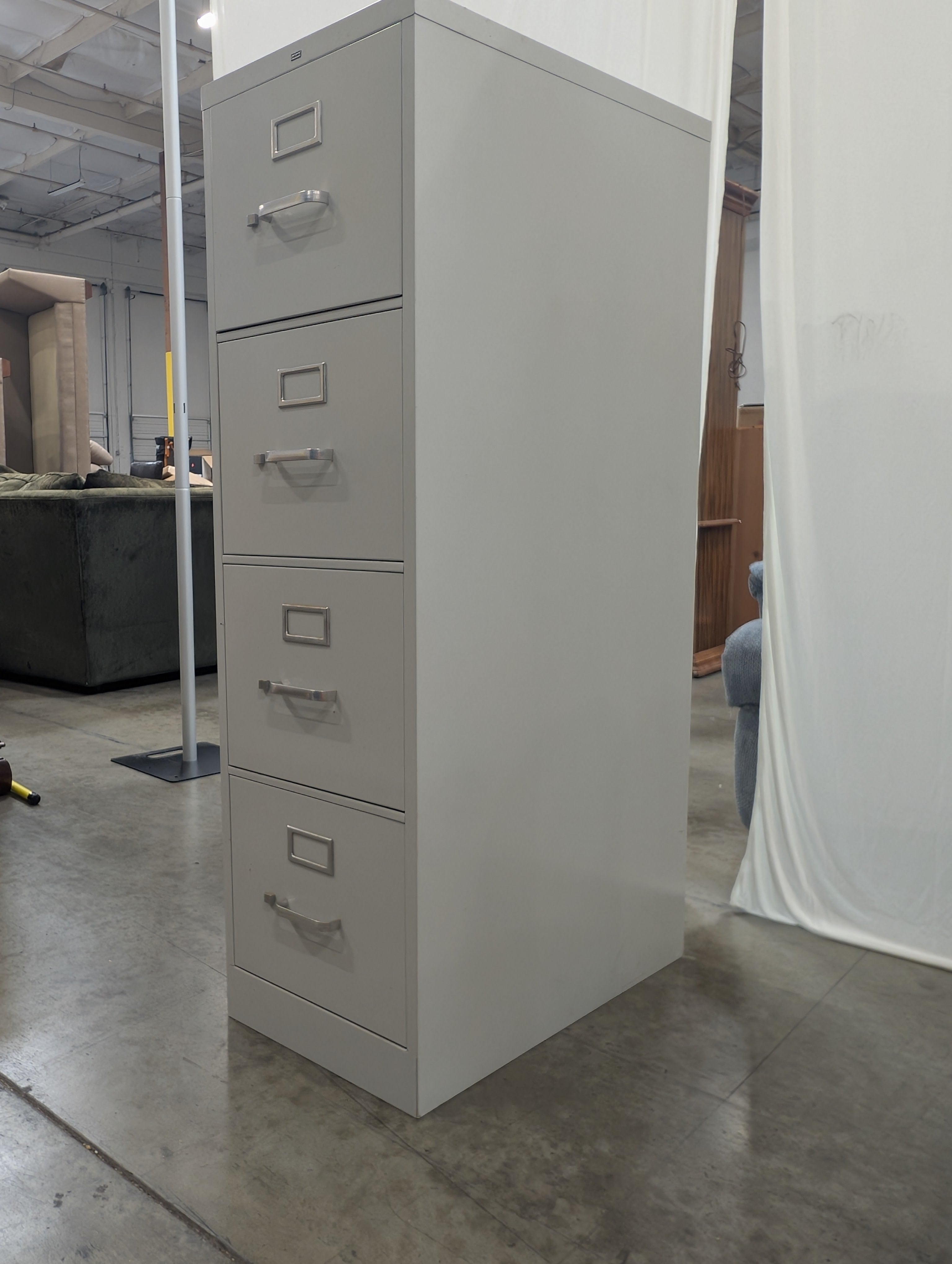Sturdy Four-Drawer Metal Filing Cabinet - Office Storage Solution