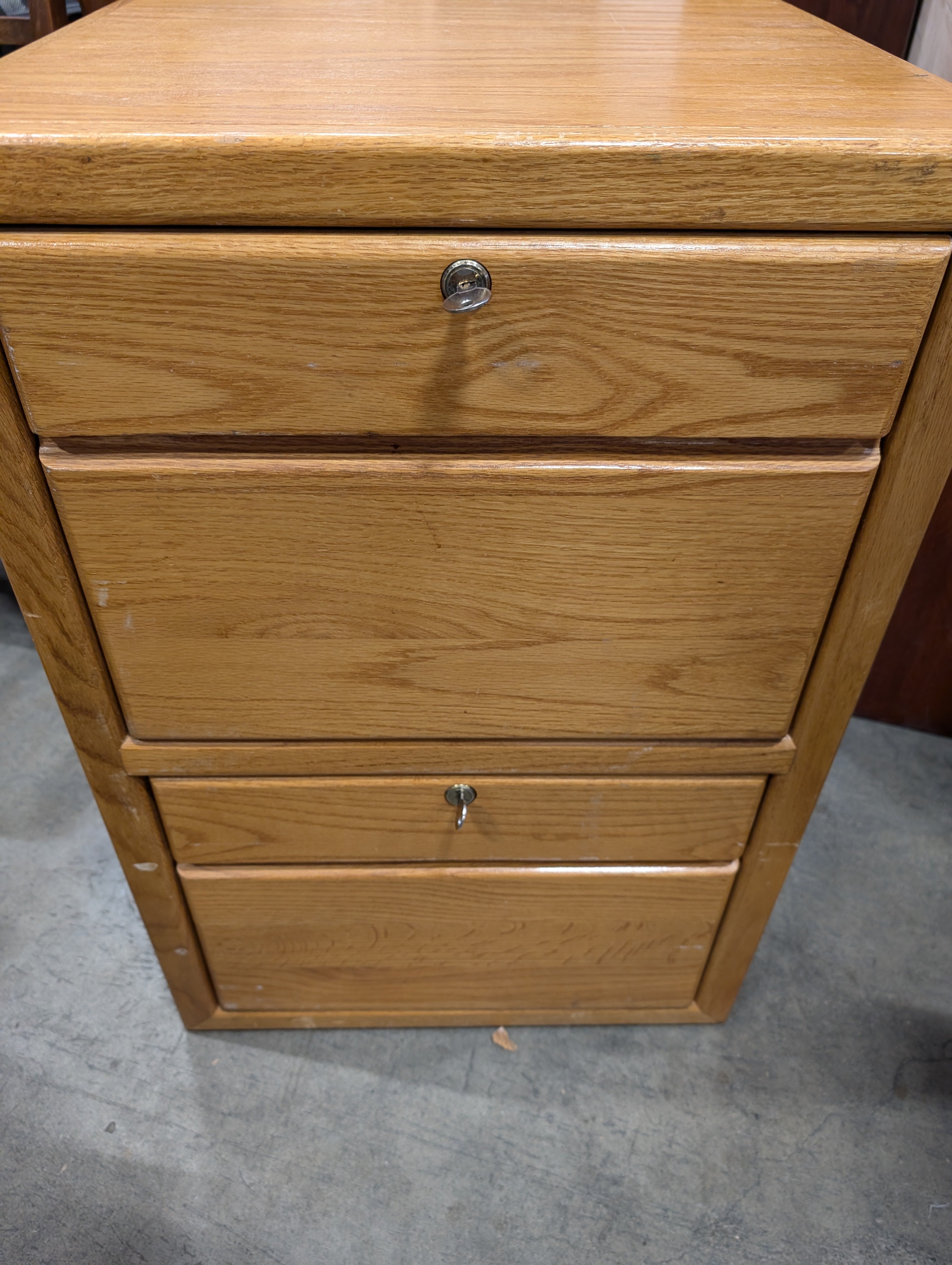 Functional Two-Drawer Wood Storage Cabinet
