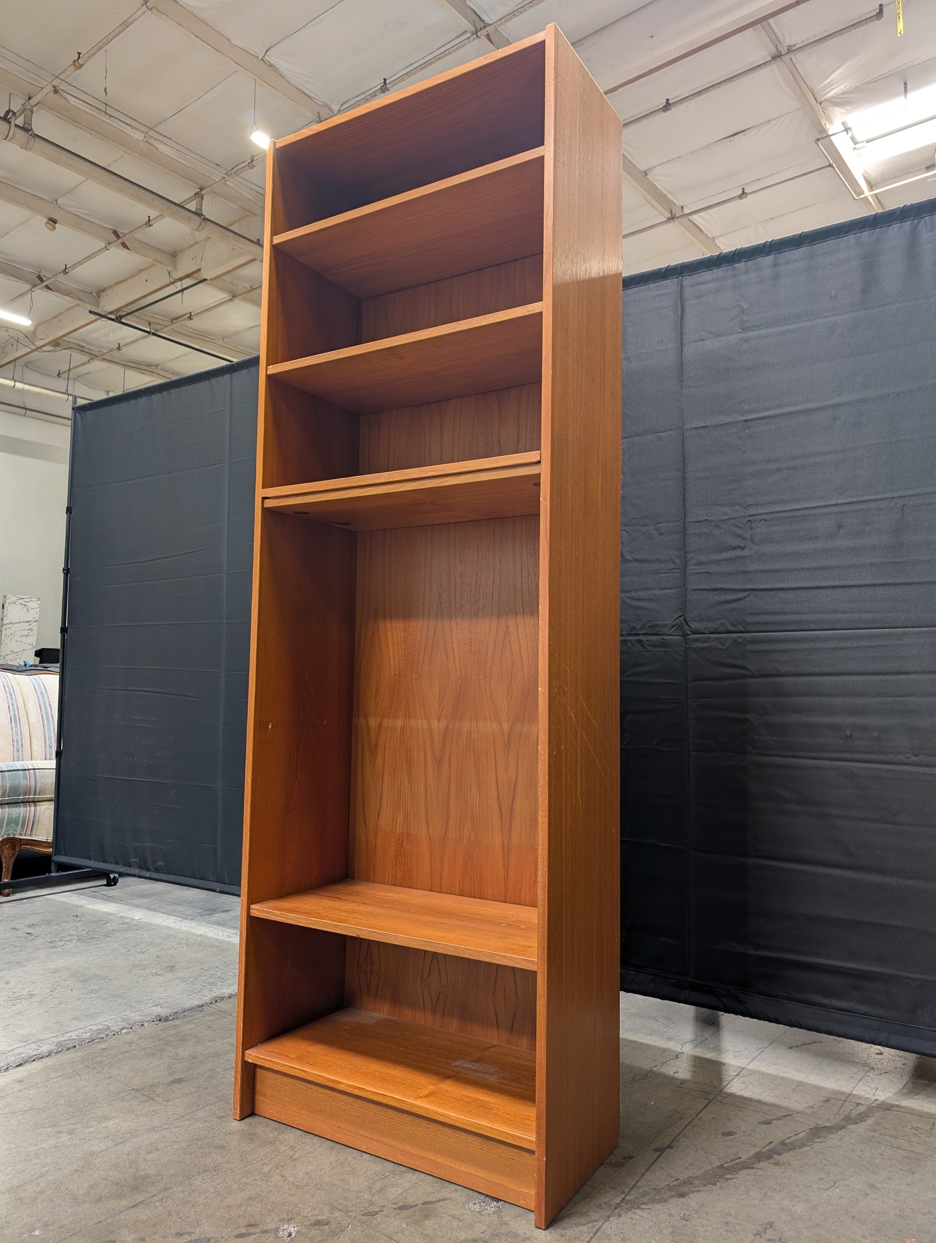 Five-Tiered Wood Bookcase Storage Shelf