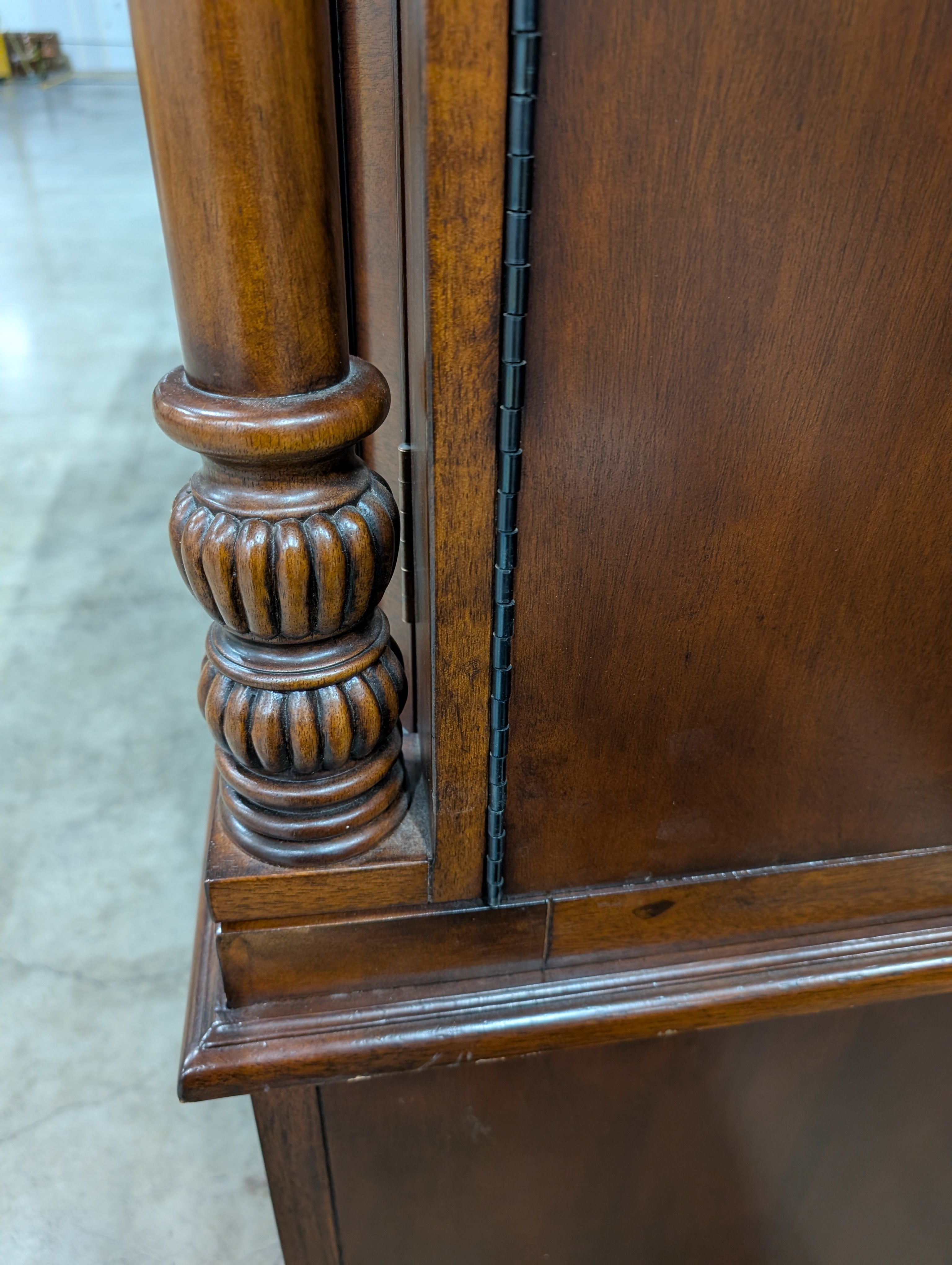 Traditional Dark Hardwood Armoire Dresser Combo
