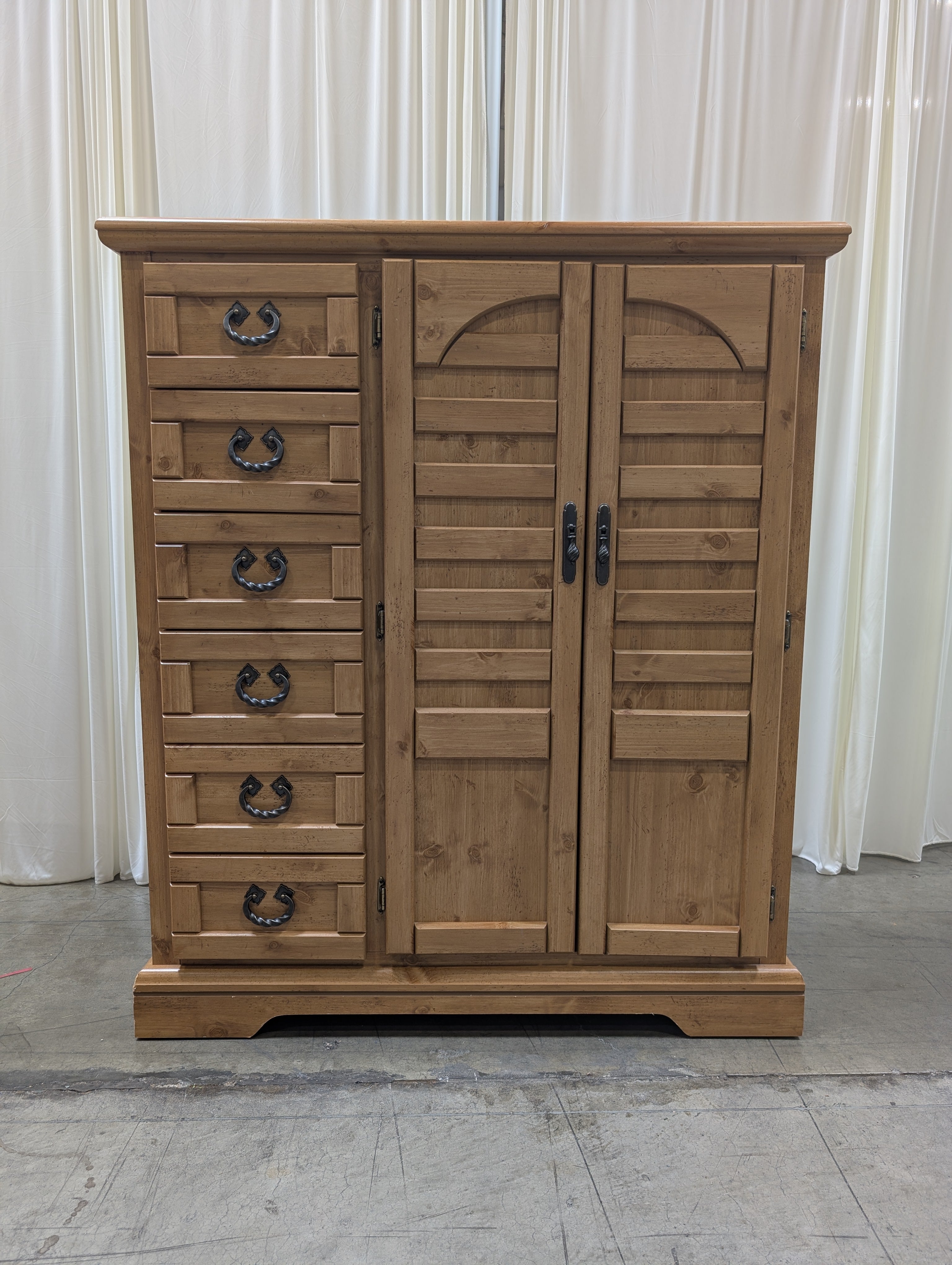 Natural Wood Multi-Drawer Cabinet