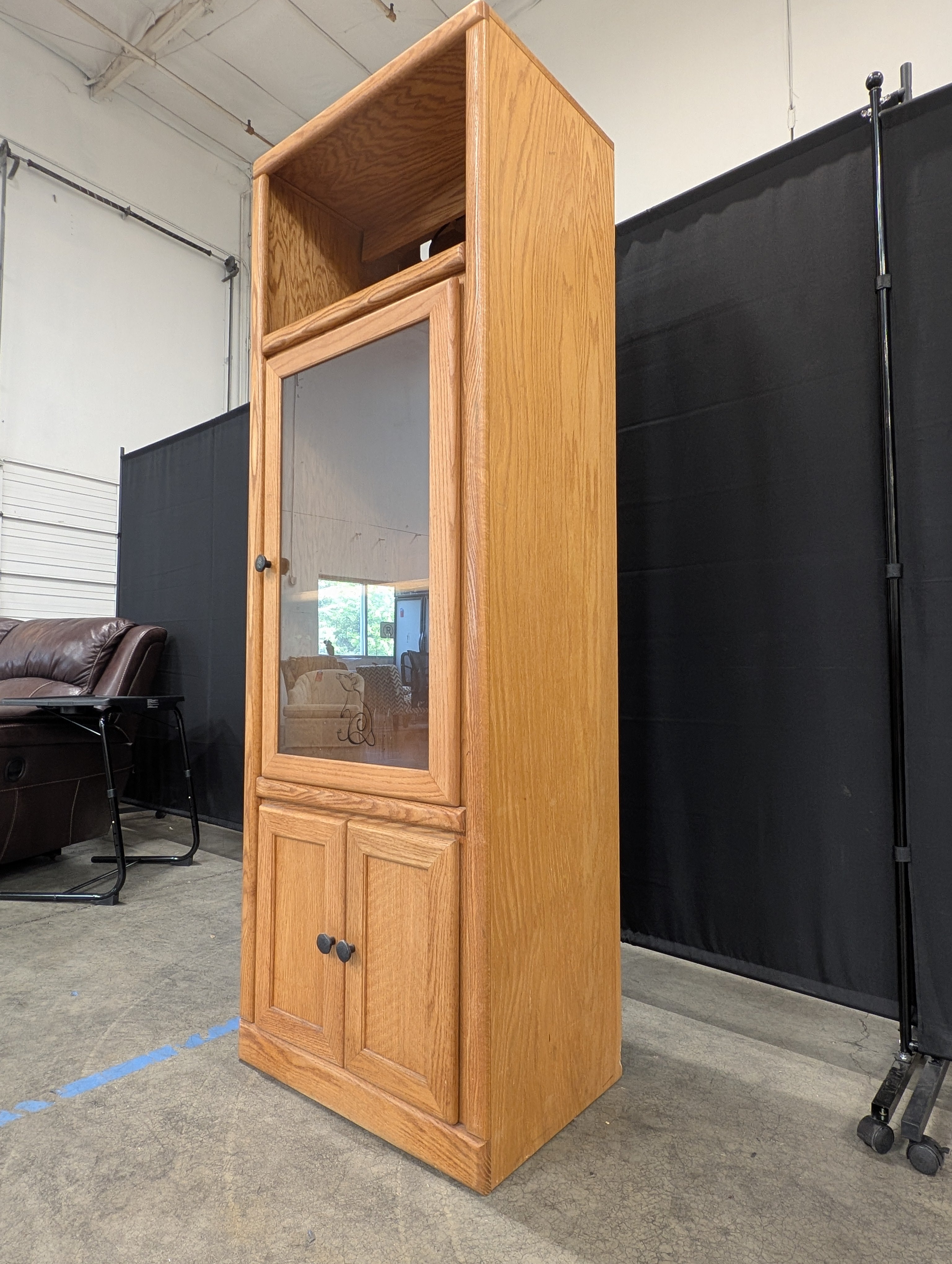 Solid Wood Thornwood Display Cabinet with Glass Door
