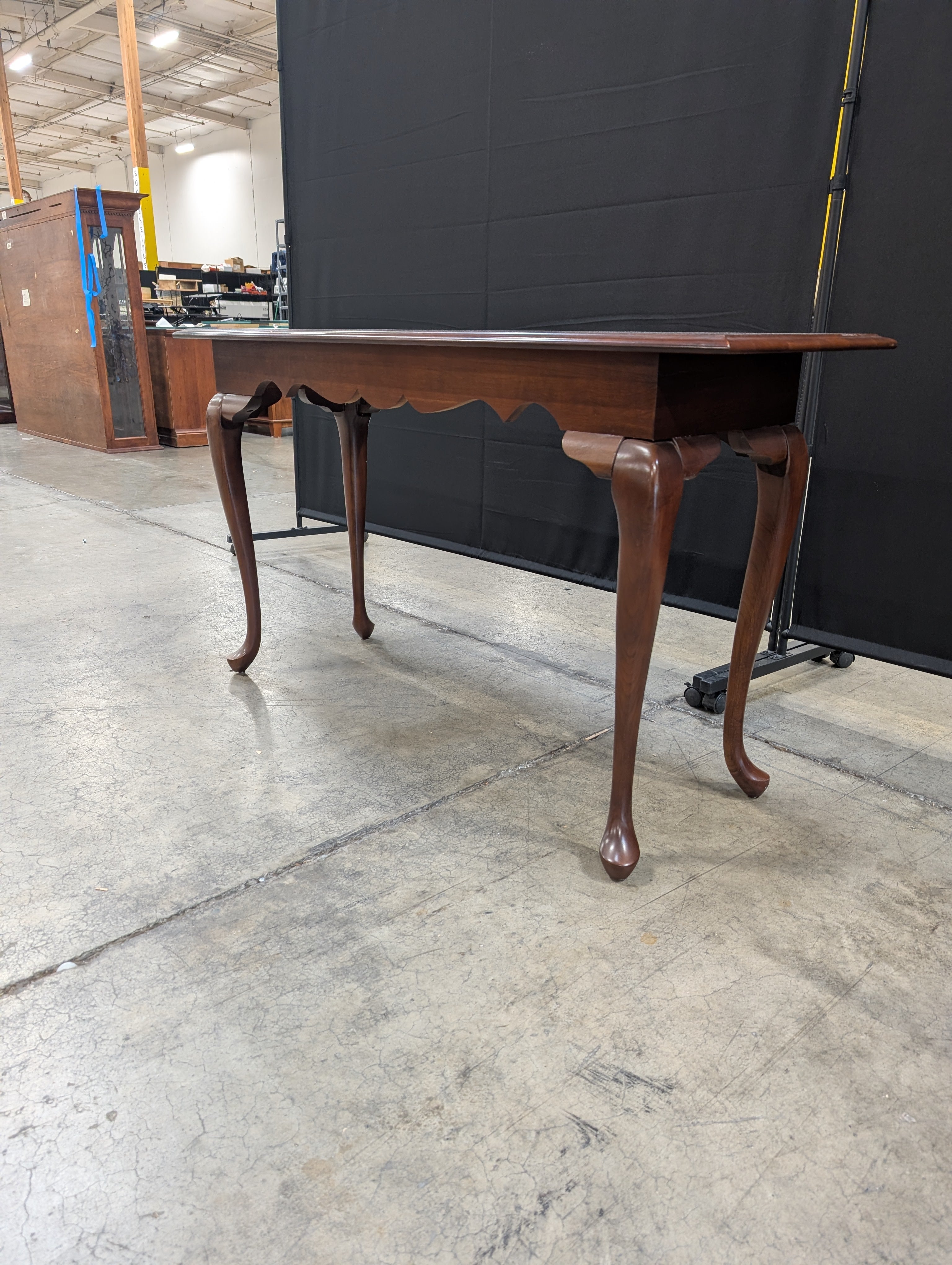 Queen Anne-style Solid Cherry Console Table