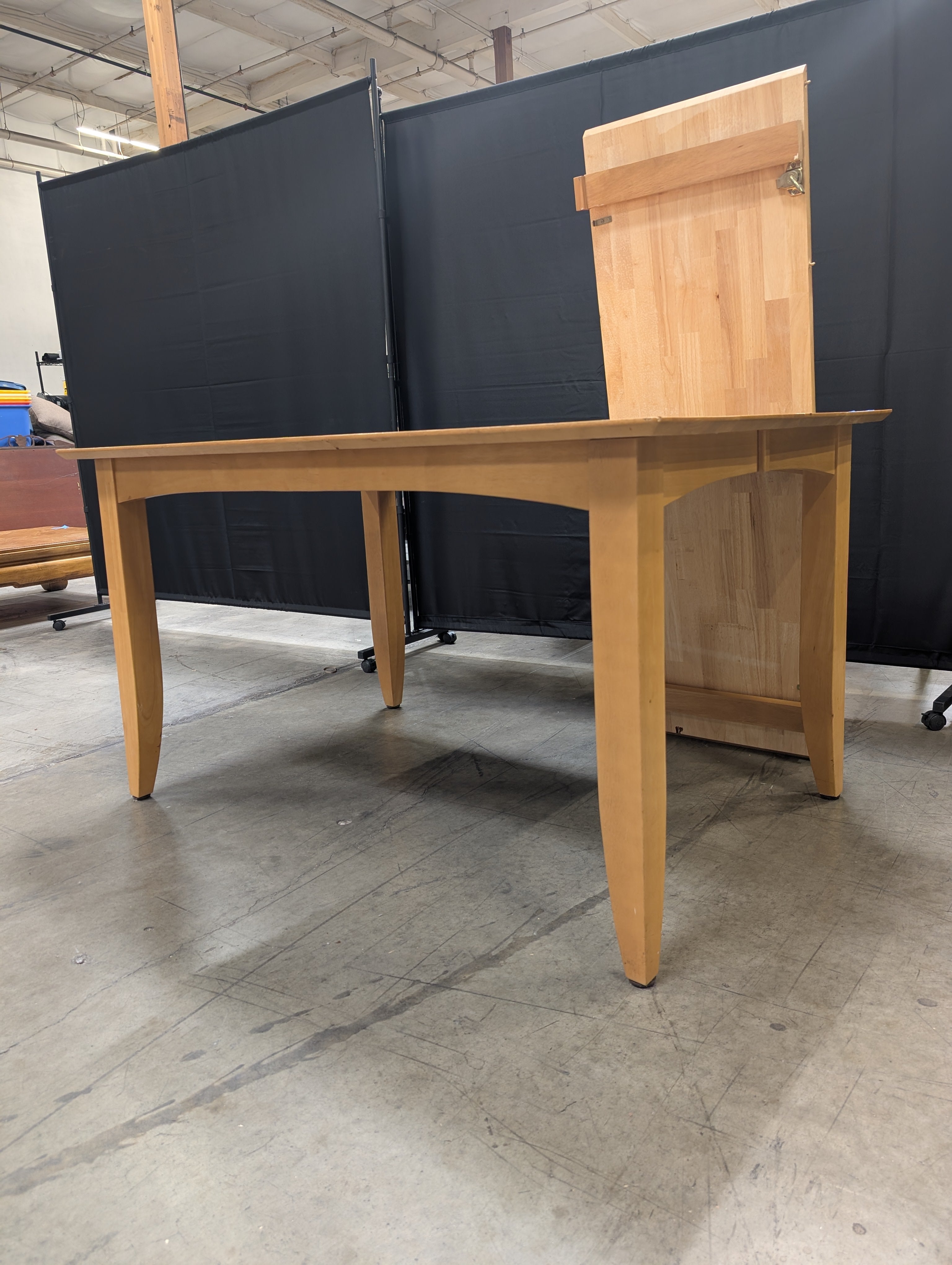 Blonde Wood Rectangular Dining Table with Tapered Legs
