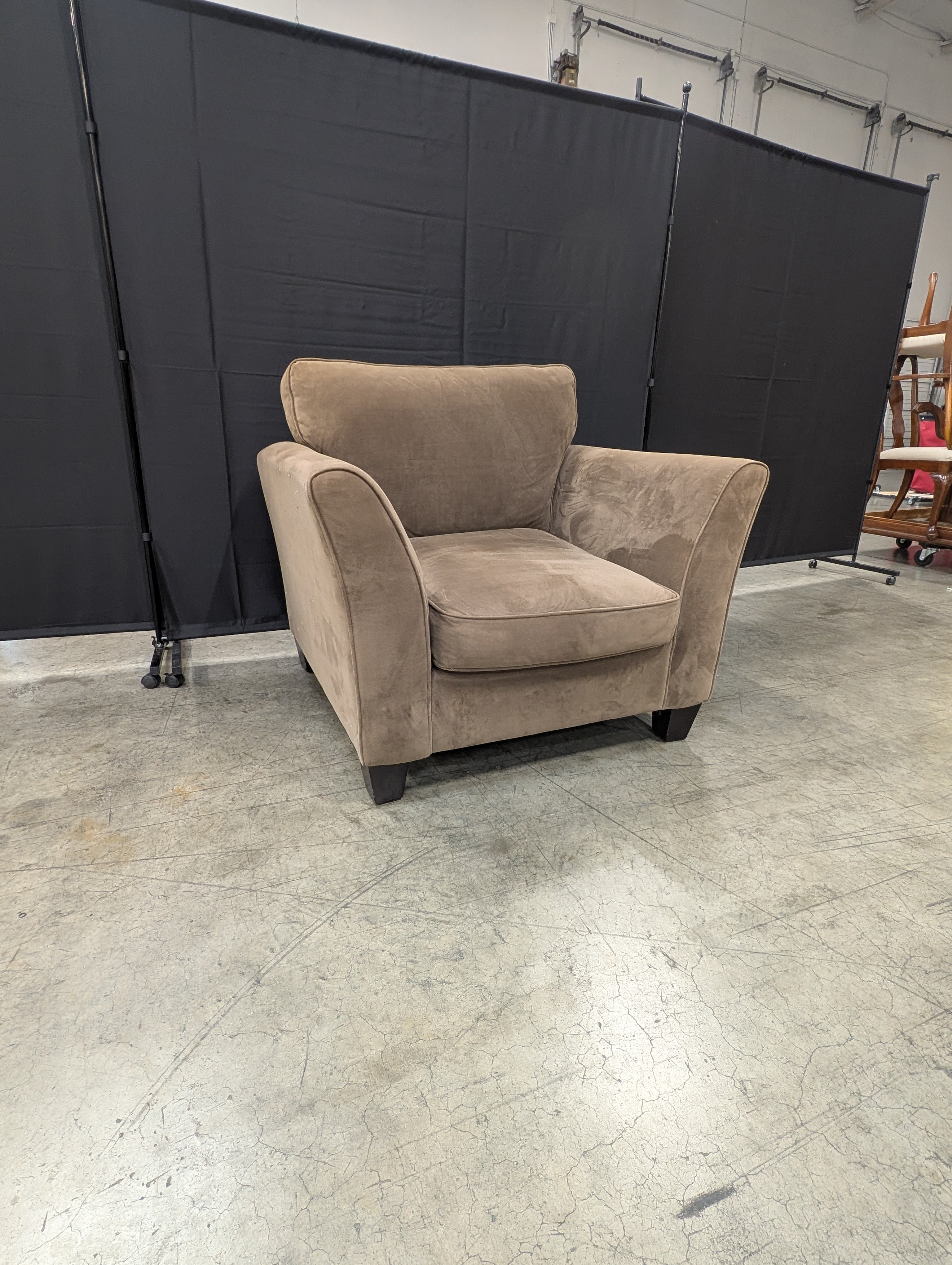 Brown Plush Armchair