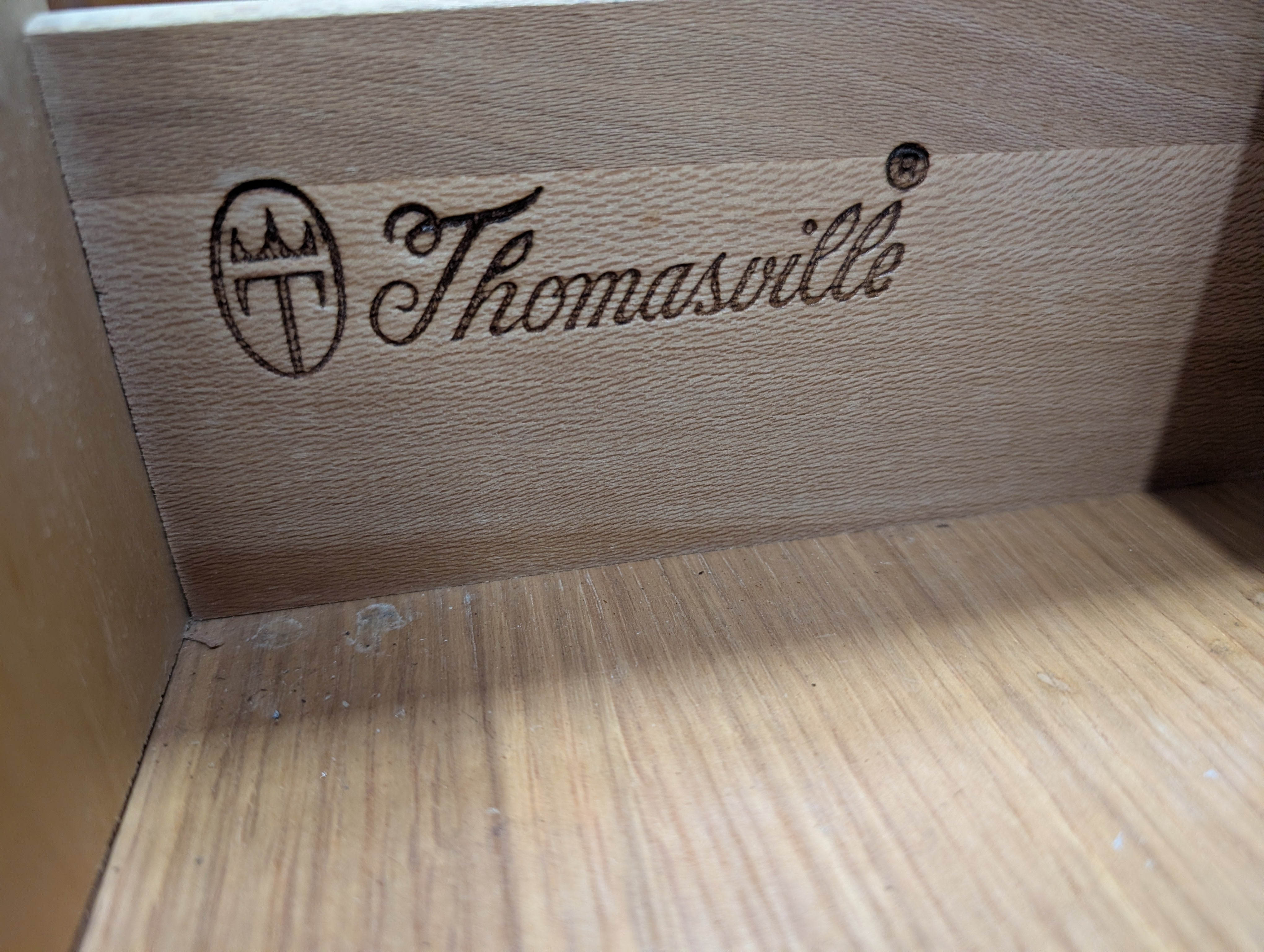 Natural Wood Thomasville Bedside Table