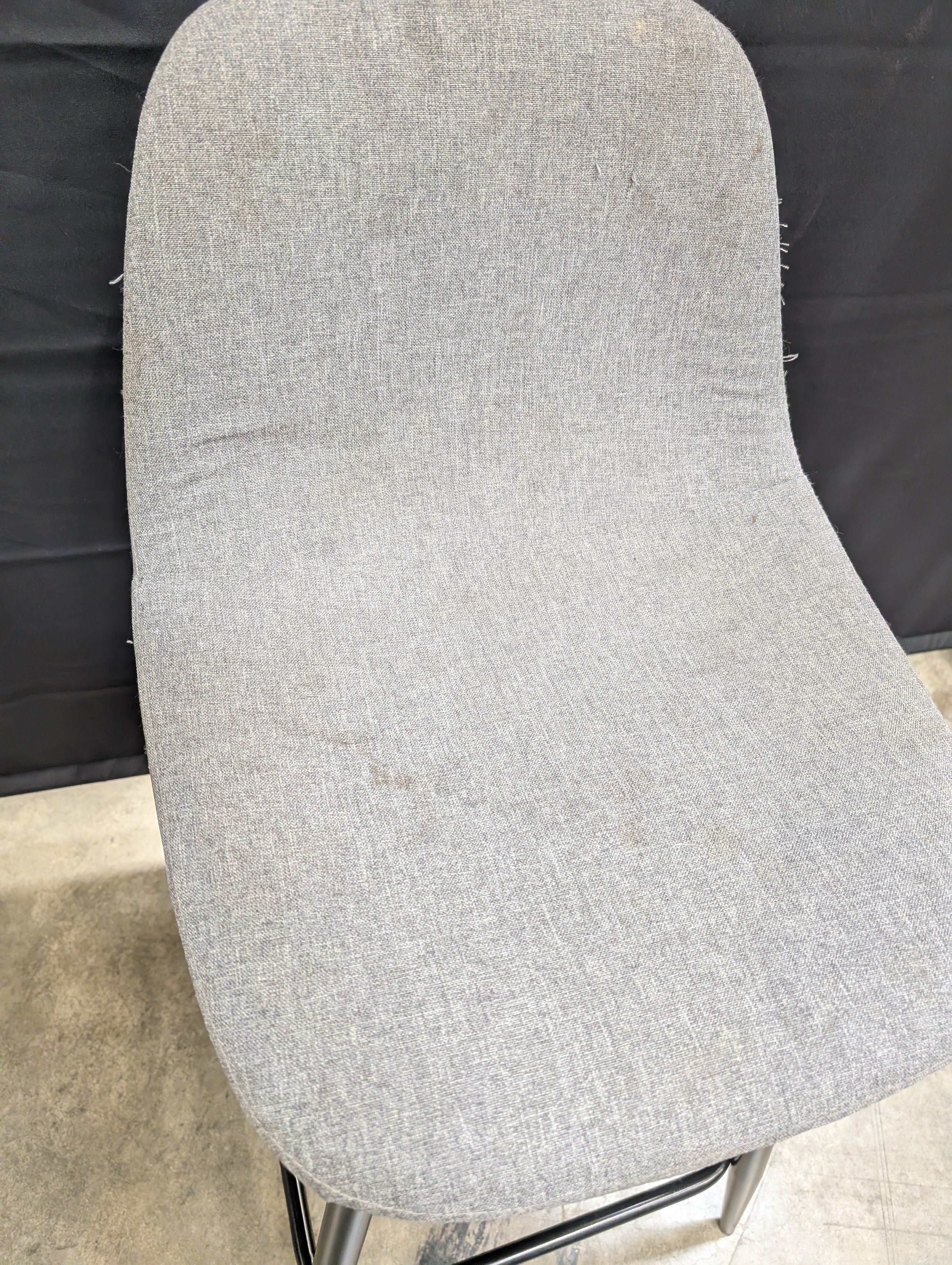 Grey Fabric Counter Stool