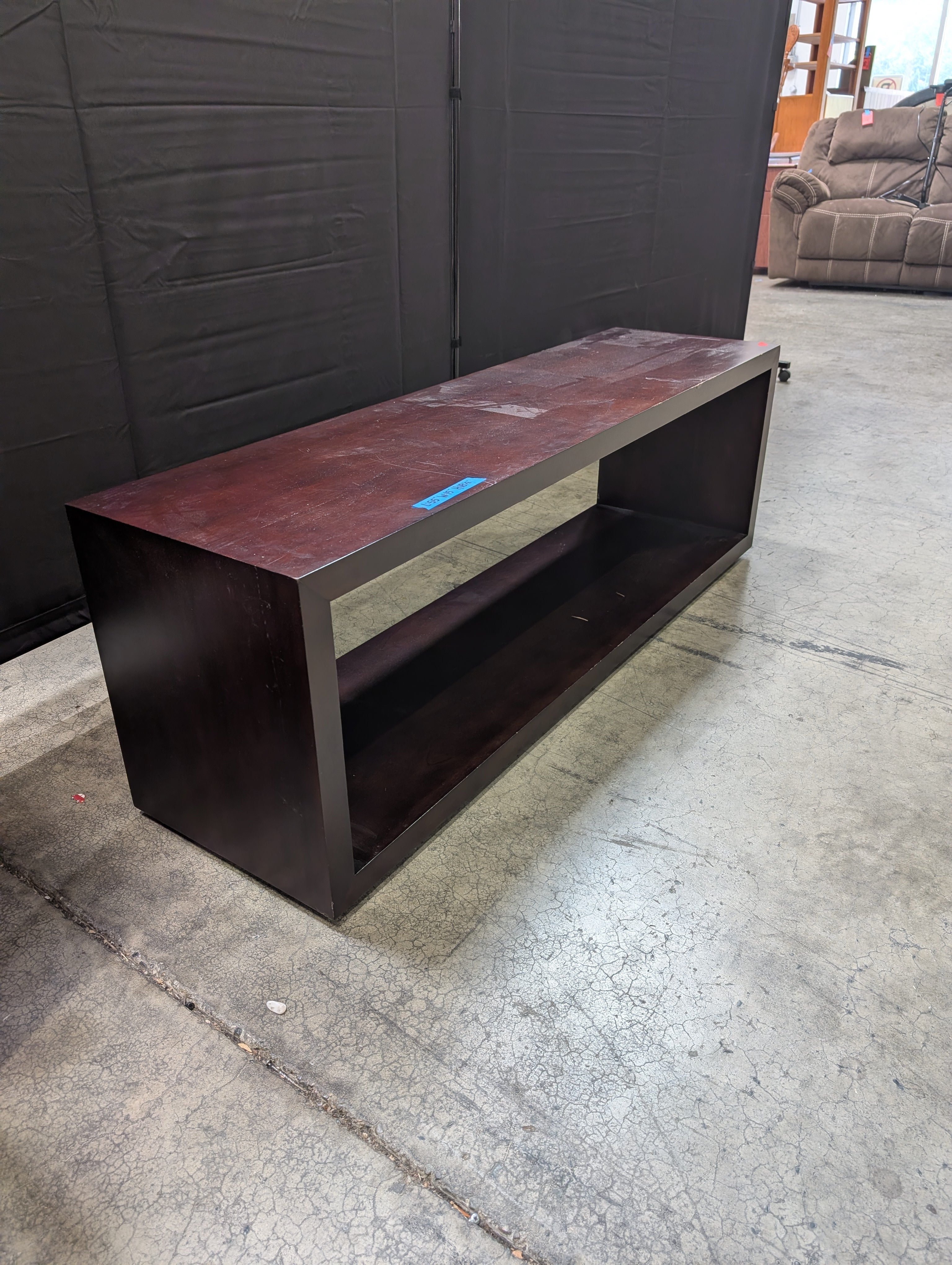 Tall Open Back Bookcase in Dark Wood