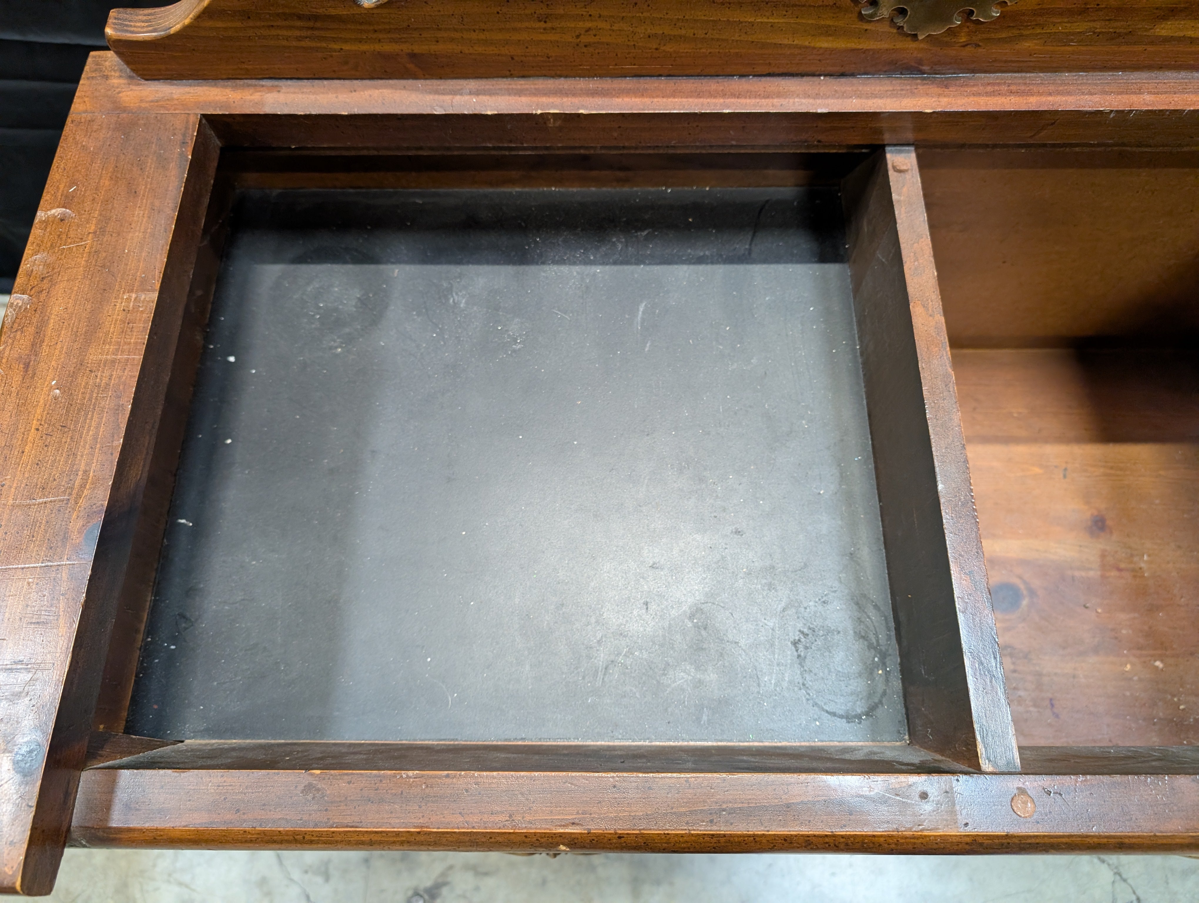 Virginia House - Rustic Pine Dry Sink Cabinet with Brass Hardware