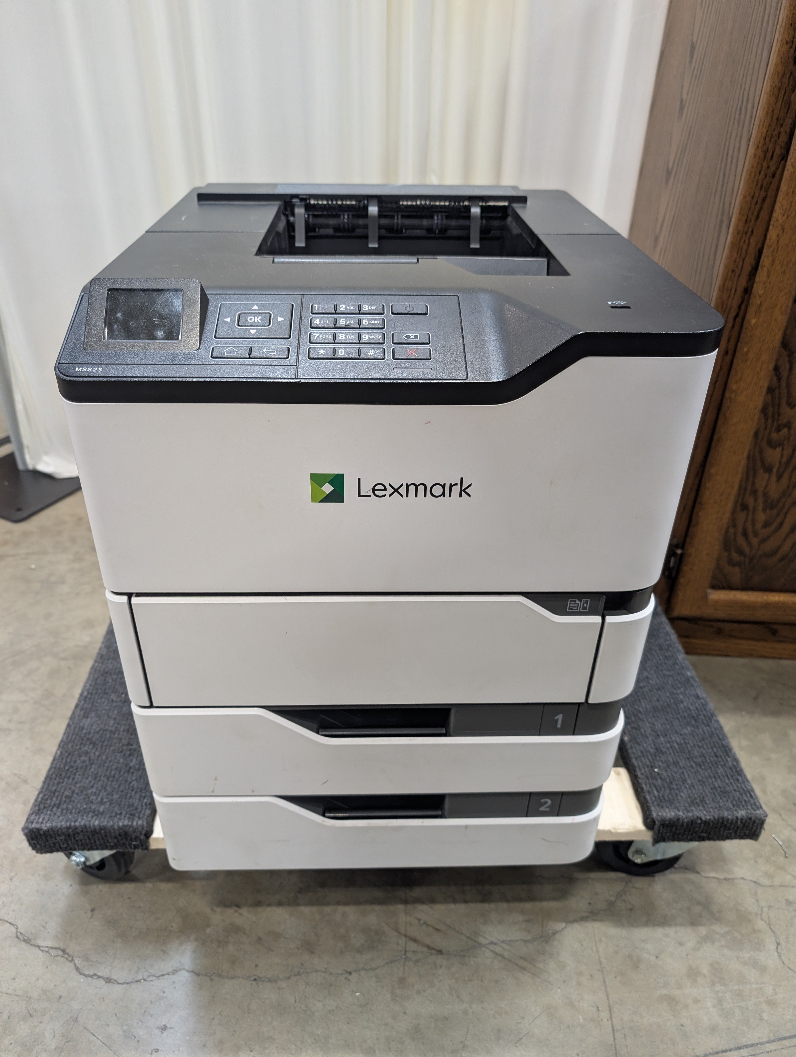 Lexmark MS823 Laser Printer with Dual Trays