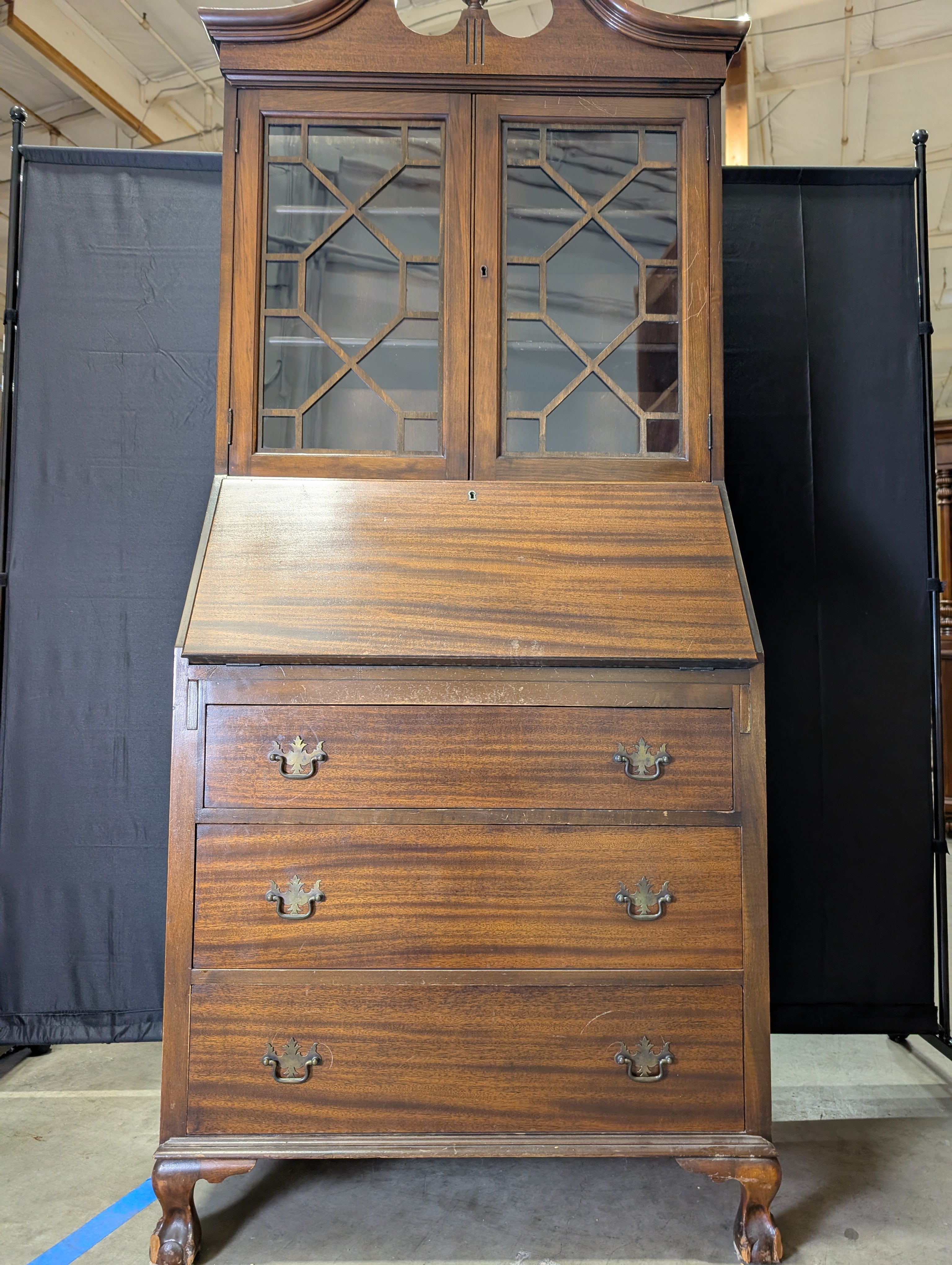 Antique Maddox Table Secretary Desk with hutch