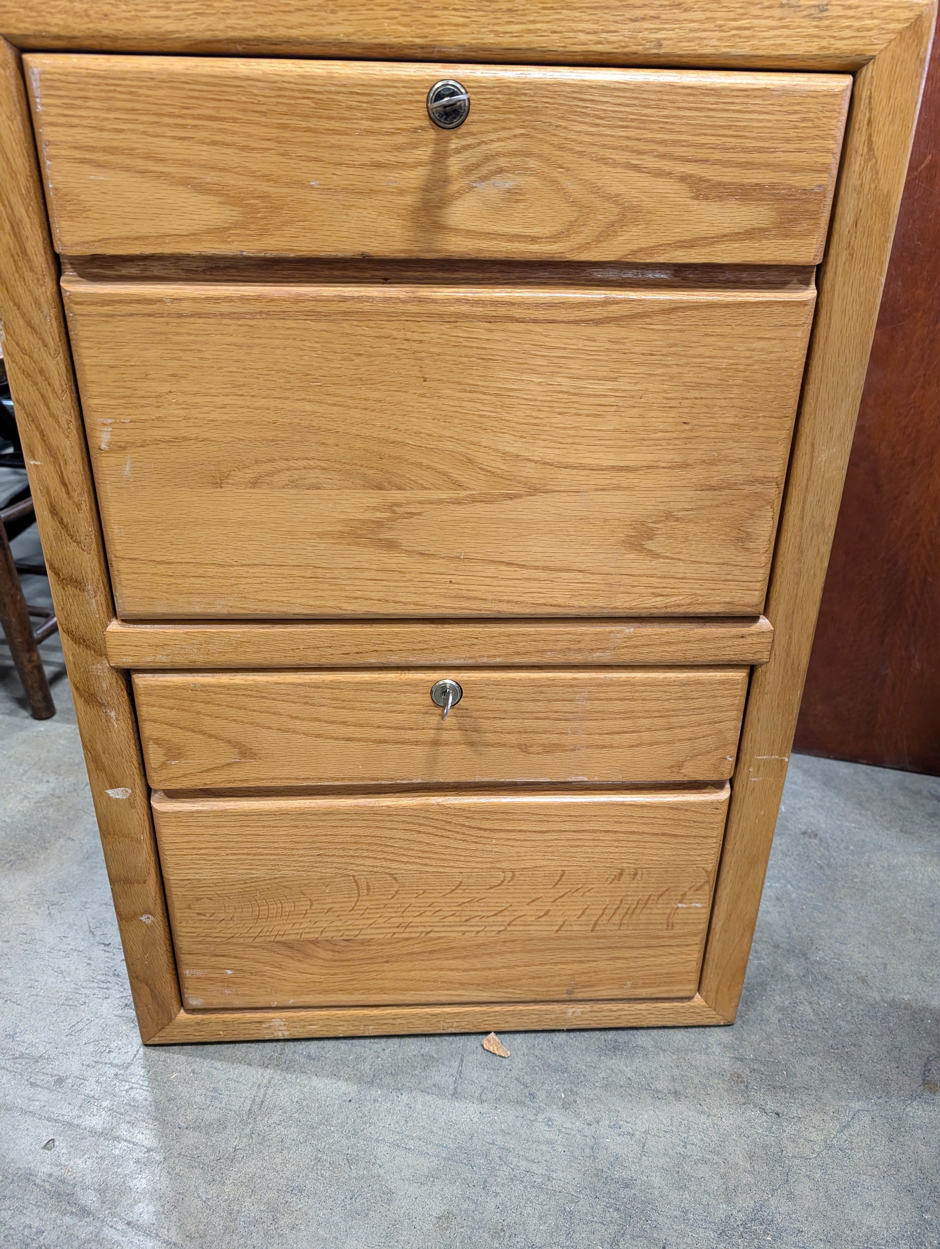 Functional Two-Drawer Wood Storage Cabinet