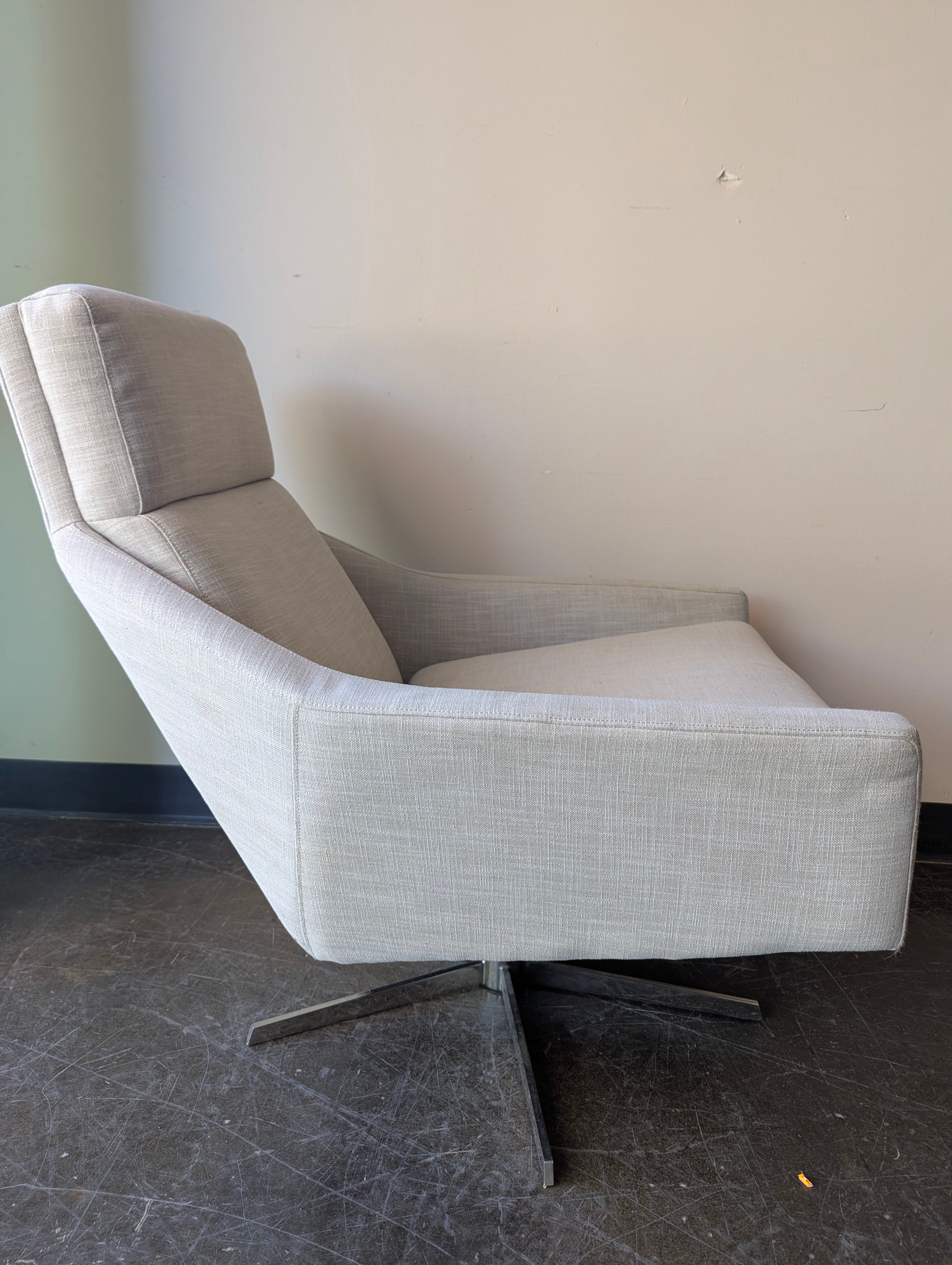 Contemporary Upholstered High-Back Accent Chair