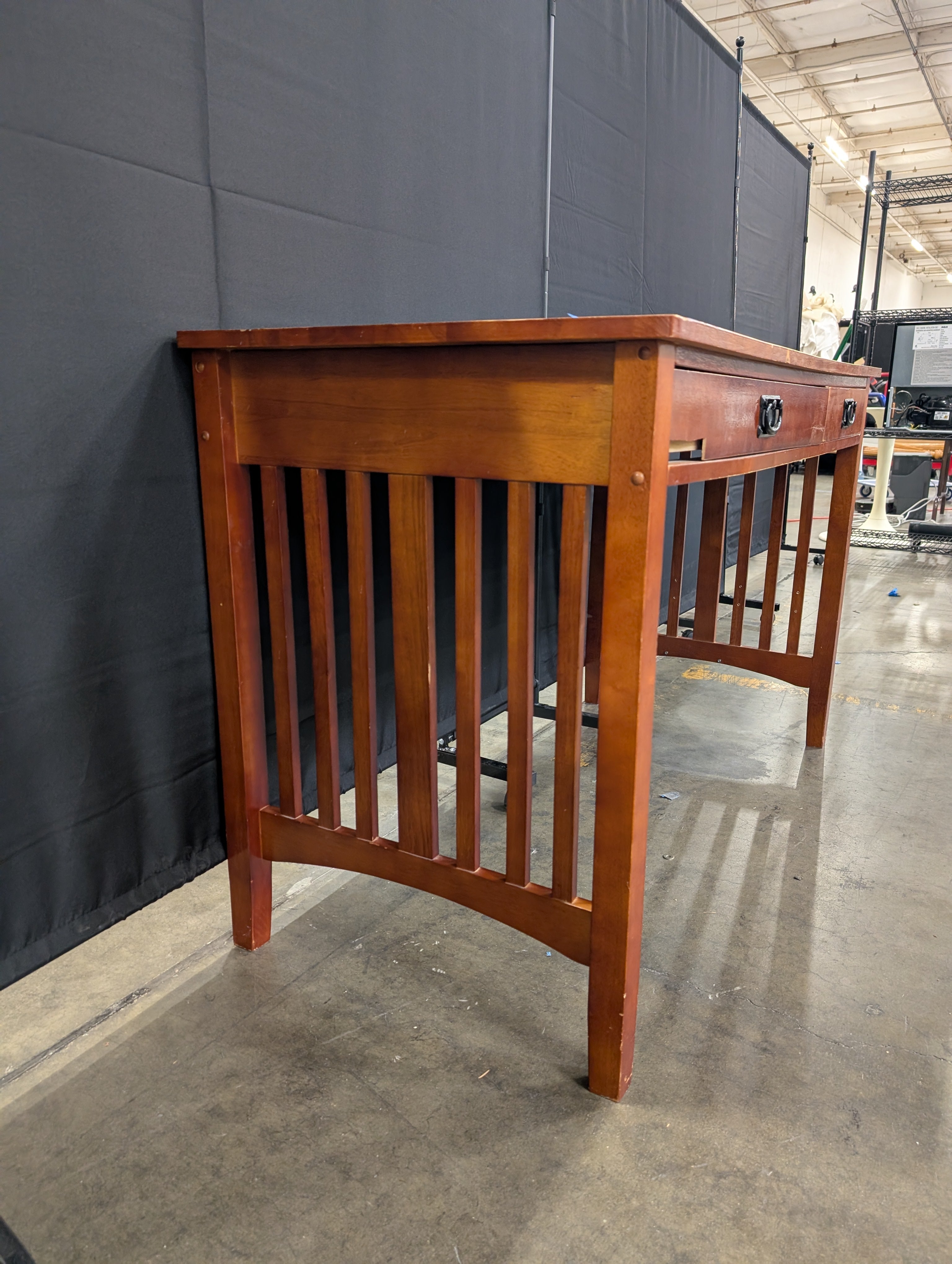 Mission Style Hardwood Writing Desk with Drawers