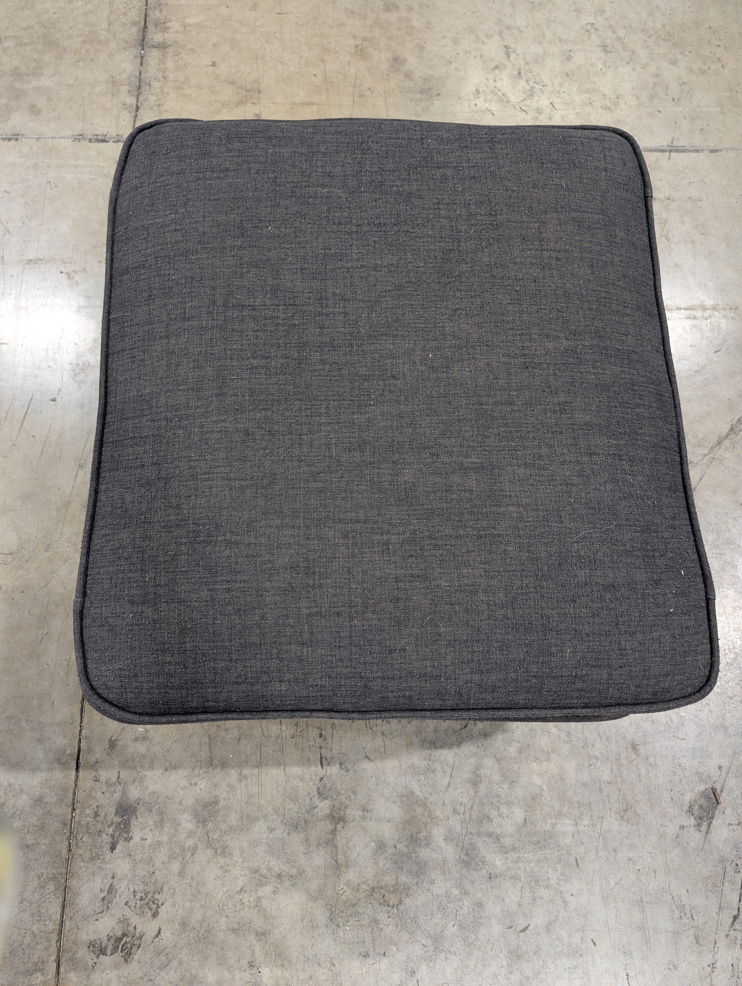 Versatile Grey Fabric Upholstered Ottoman Footstool