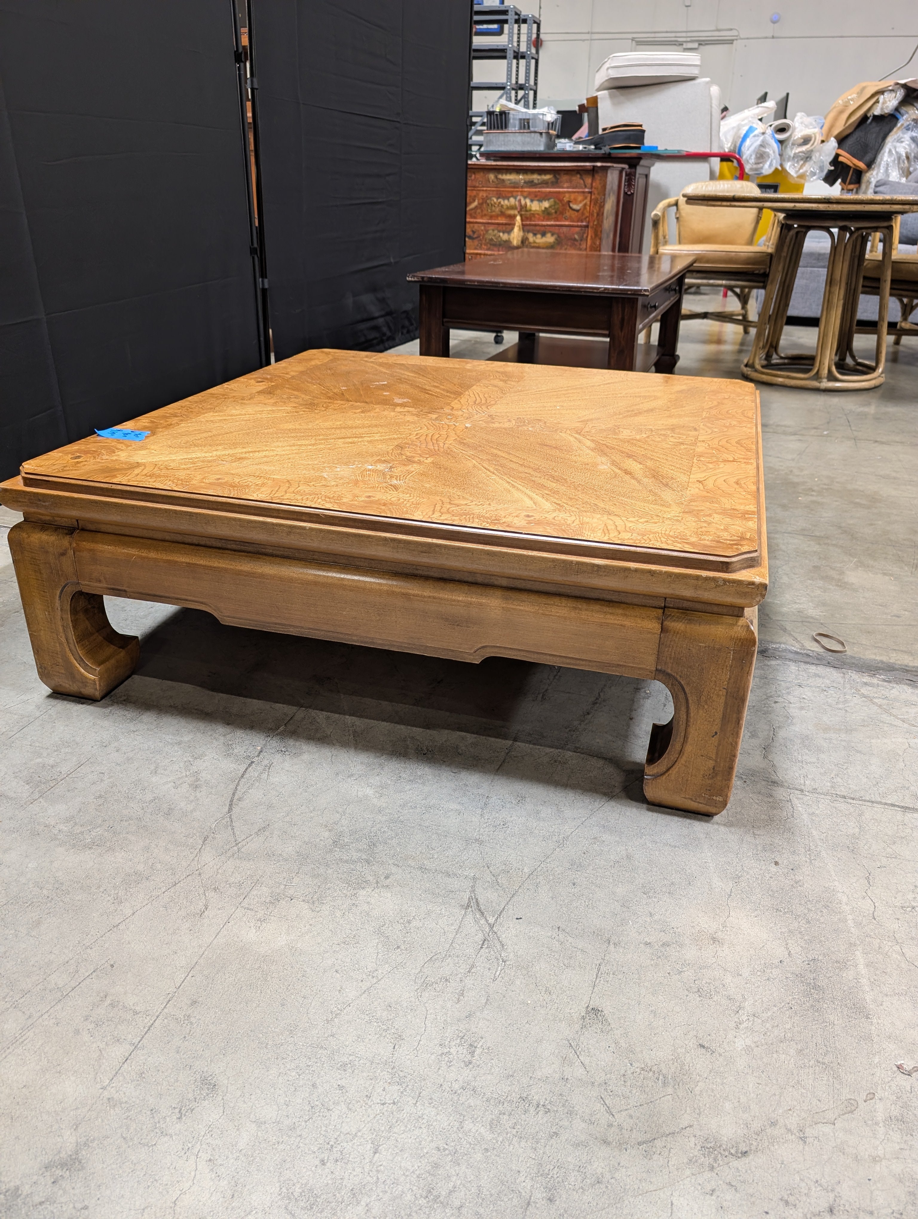 Thomasville Burl Wood Veneer Coffee Table