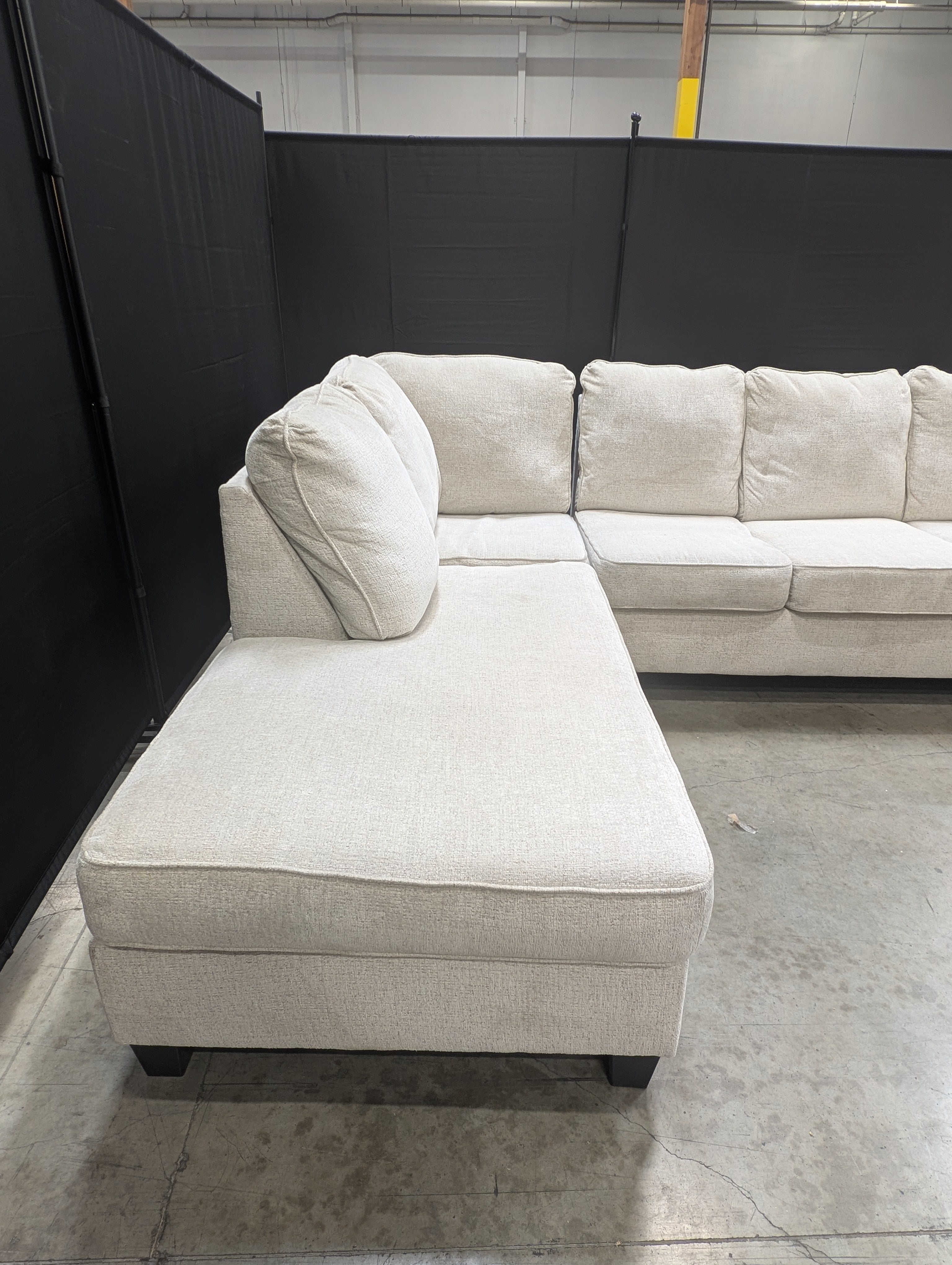 Ashley Furniture "Abinger" 2-Piece Sectional Couch – Natural Cream