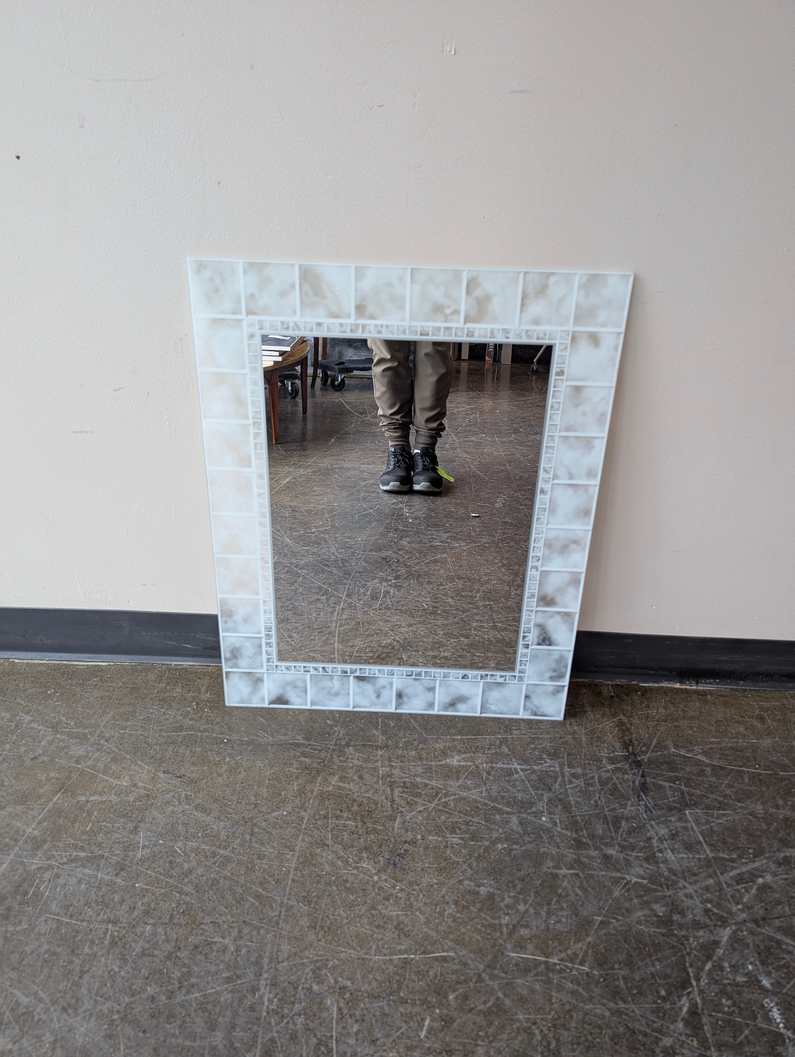Contemporary Mosaic Framed Wall Mirror