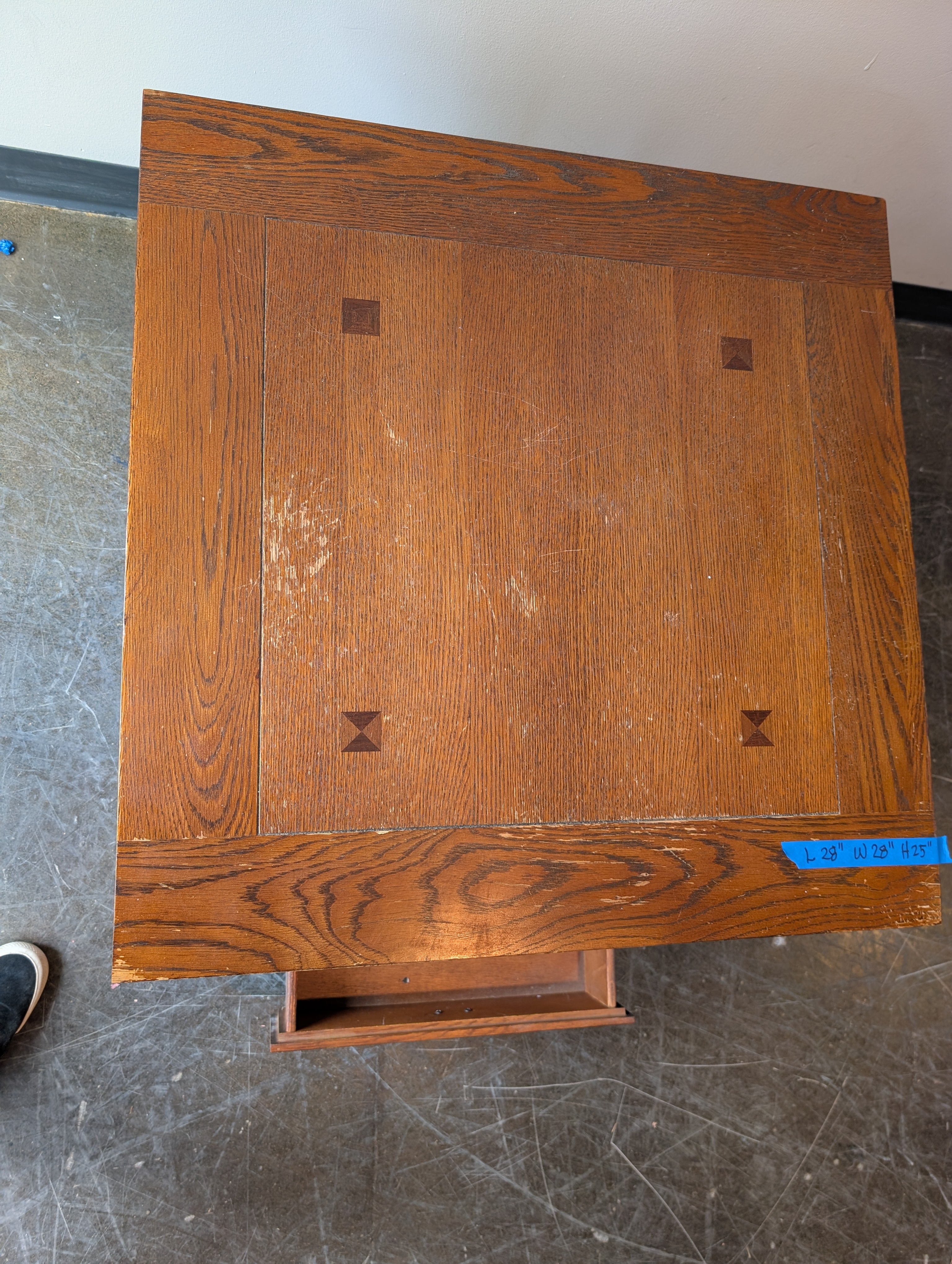 Rustic Brown Wood End Table