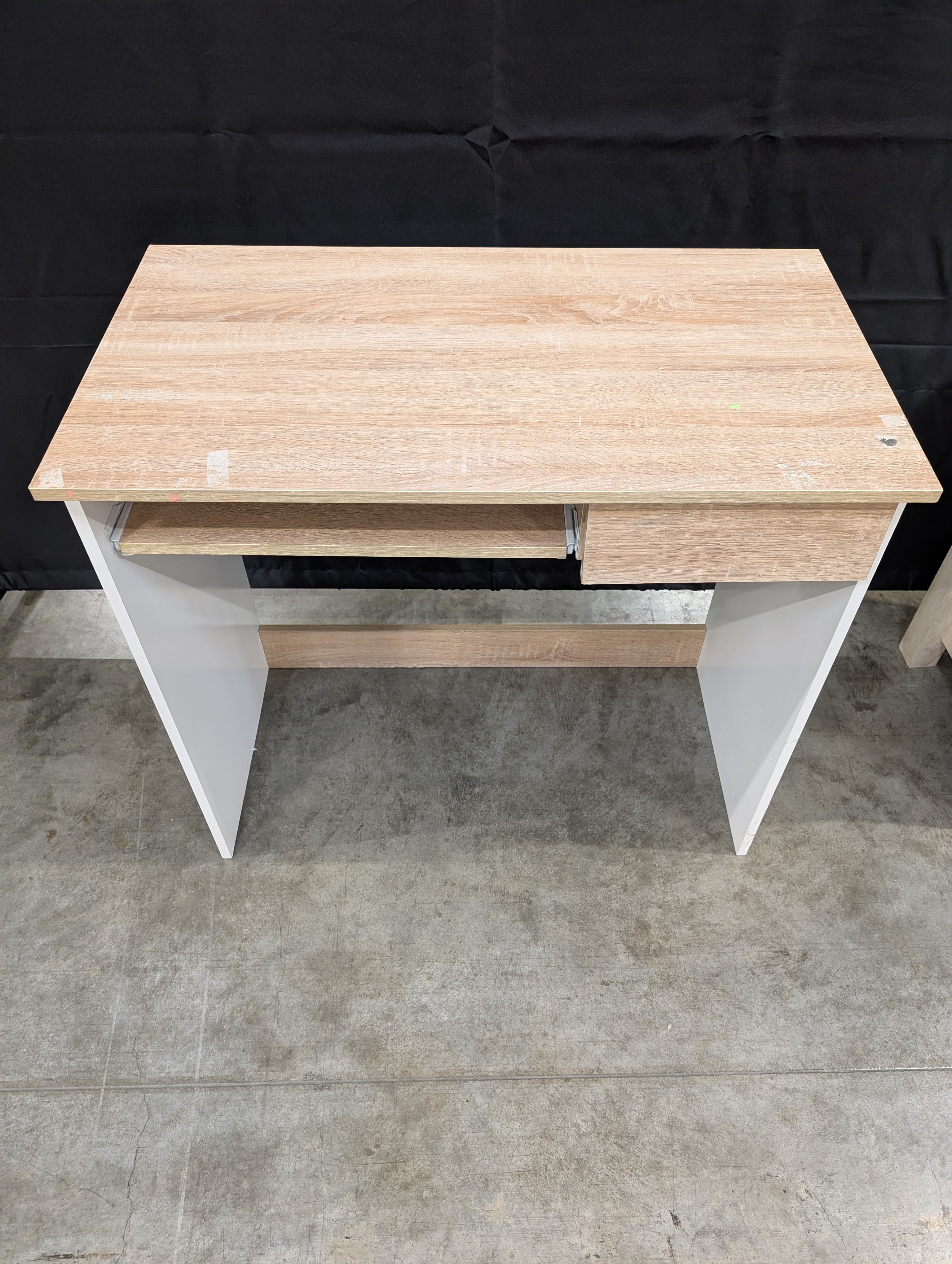 Compact Wood-Look & White Desk or Console Table