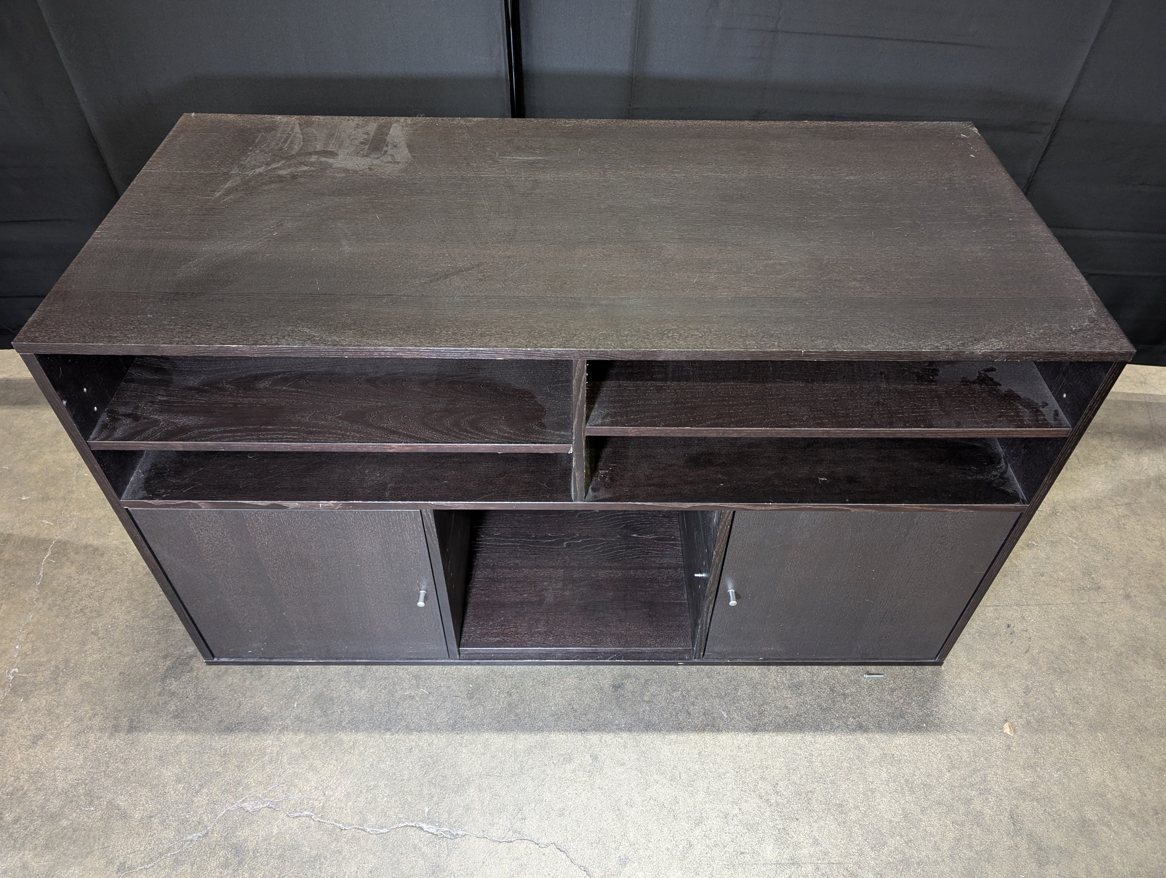 Dark IKEA Media Console with Storage
