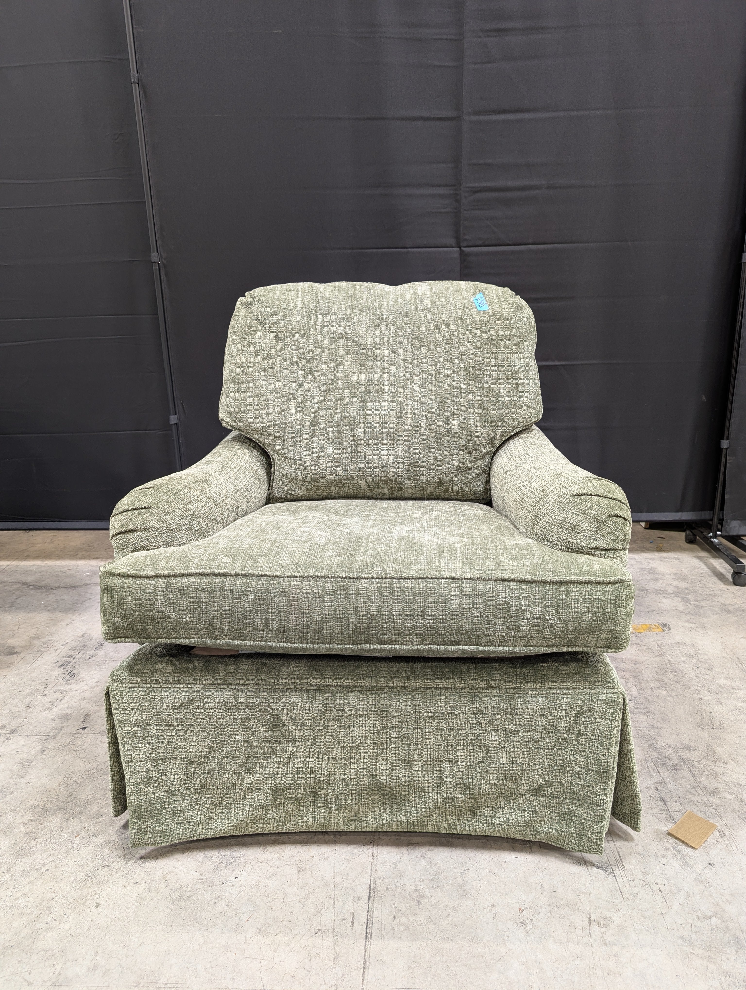 Woodmark Sage Green Textured Armchair