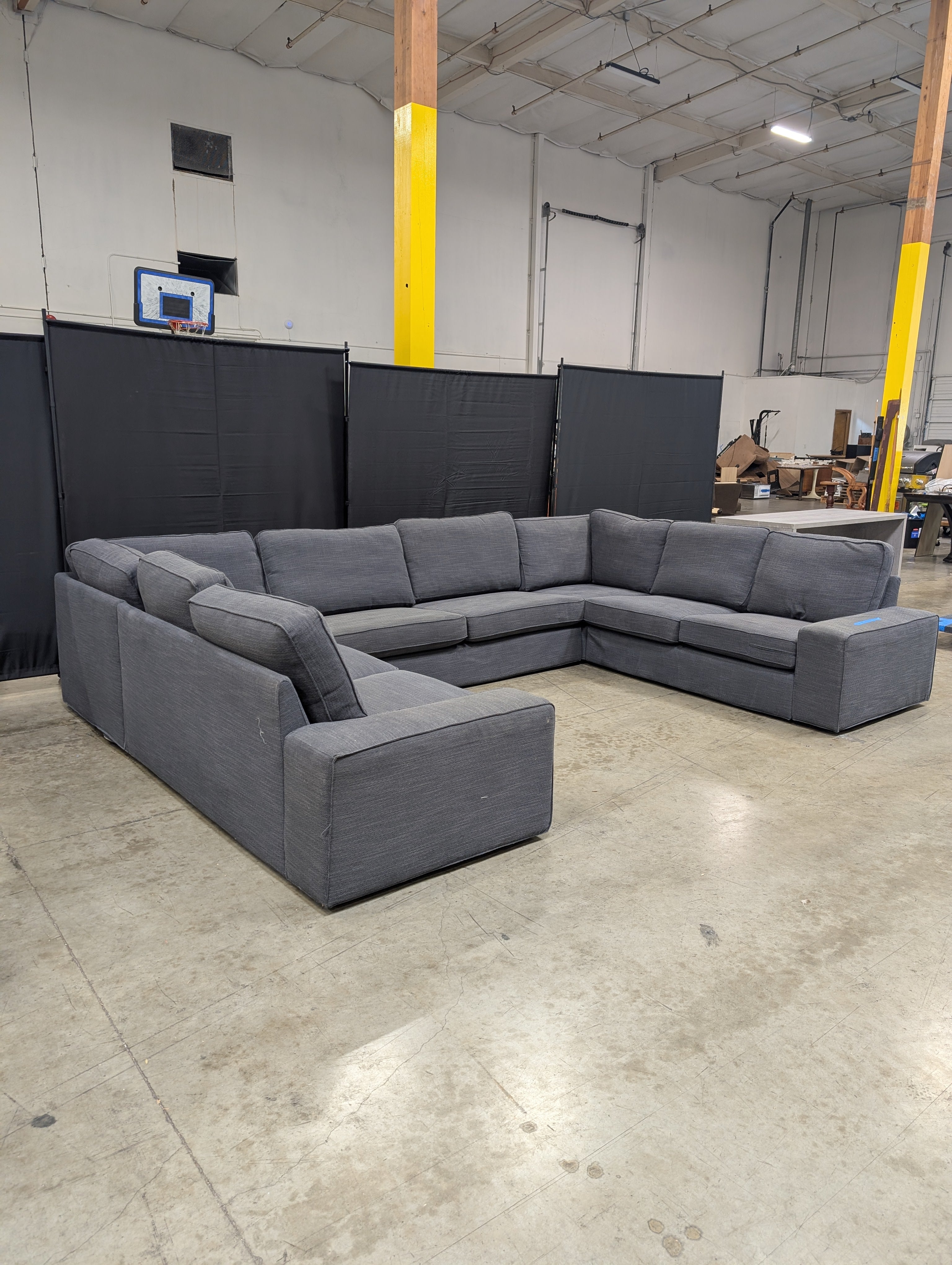 KIVIK Sectional, 6-seat, Gunnared medium gray