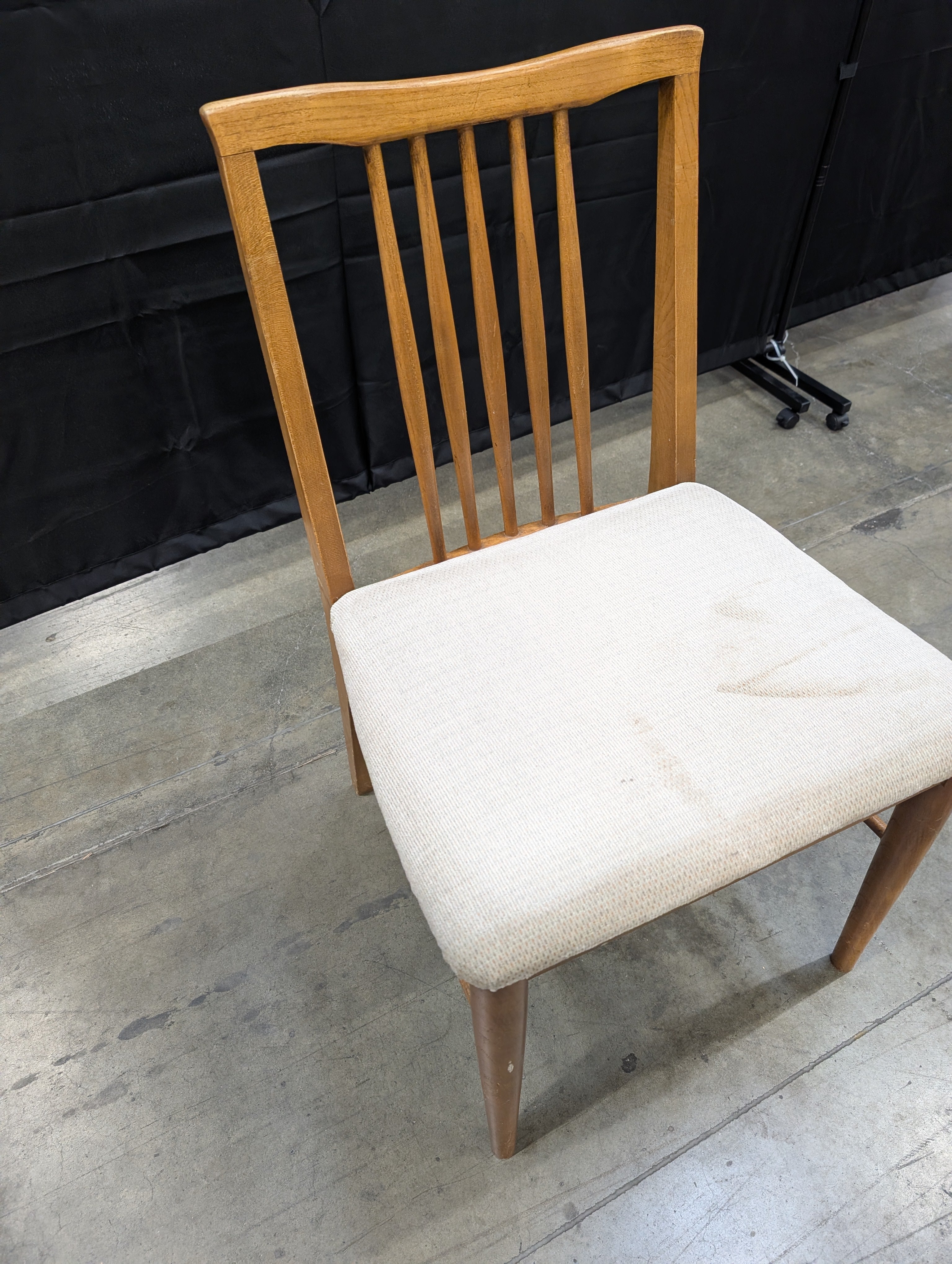 Warehouse sale*** Mid-Century Style Wood Dining Chairs with Upholstered Seats