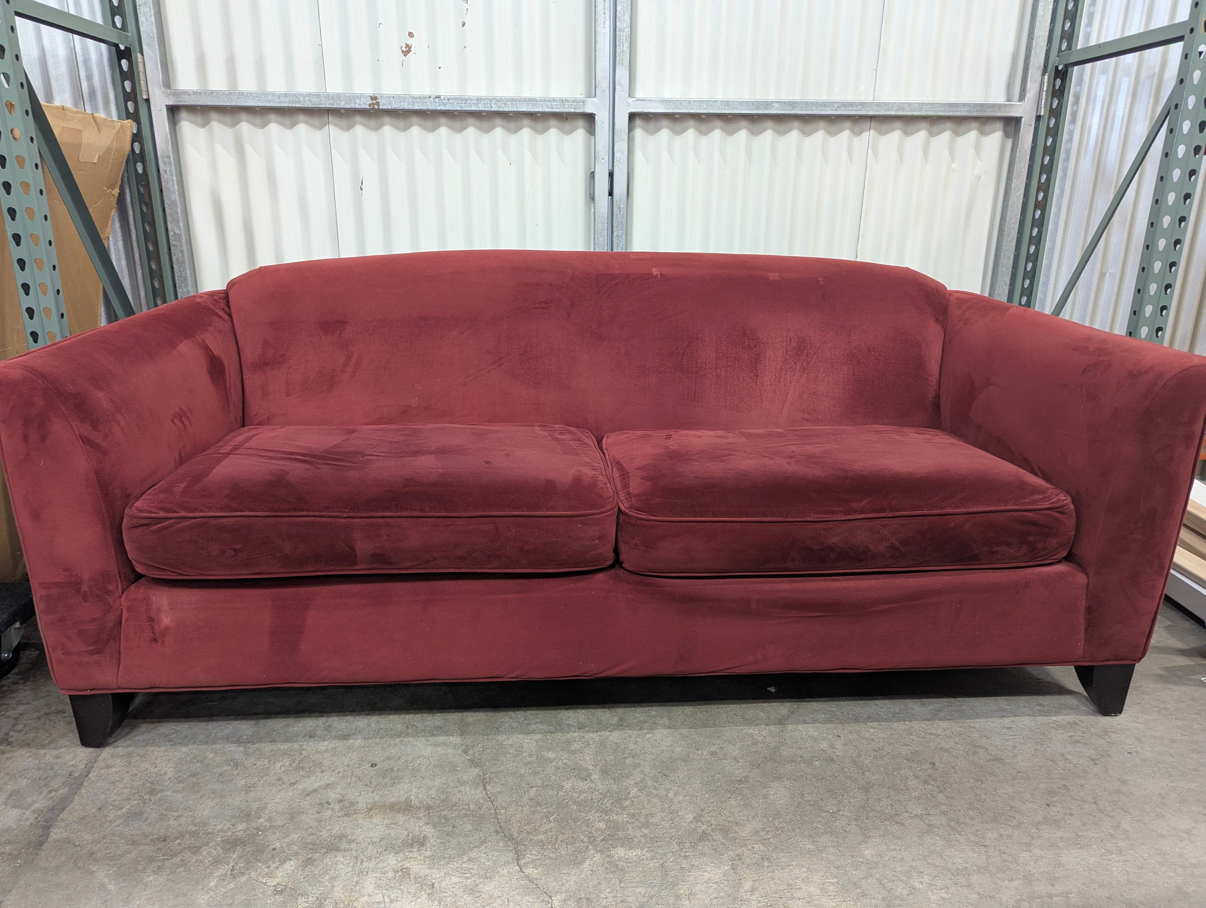 Stylish Red Velvet Daybed Couch