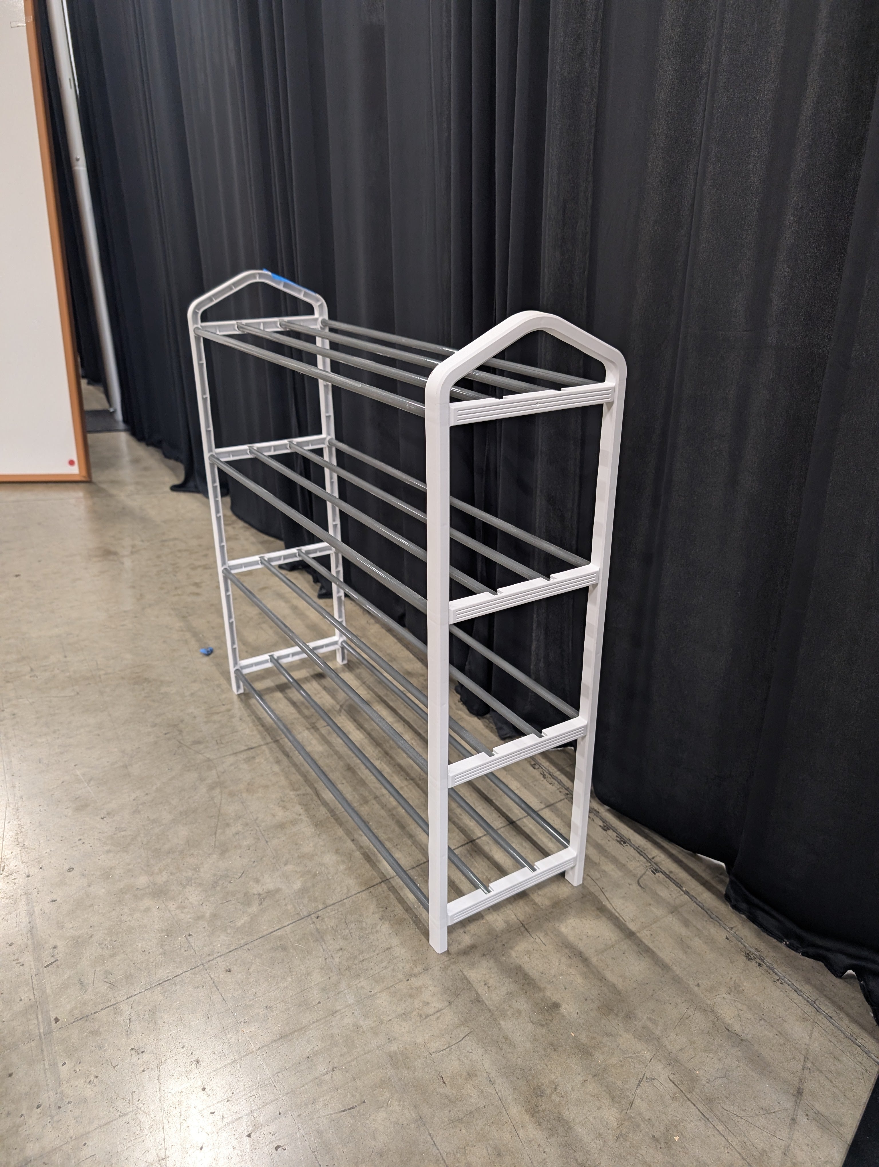 Four-Tier Metal and Plastic Shoe Rack