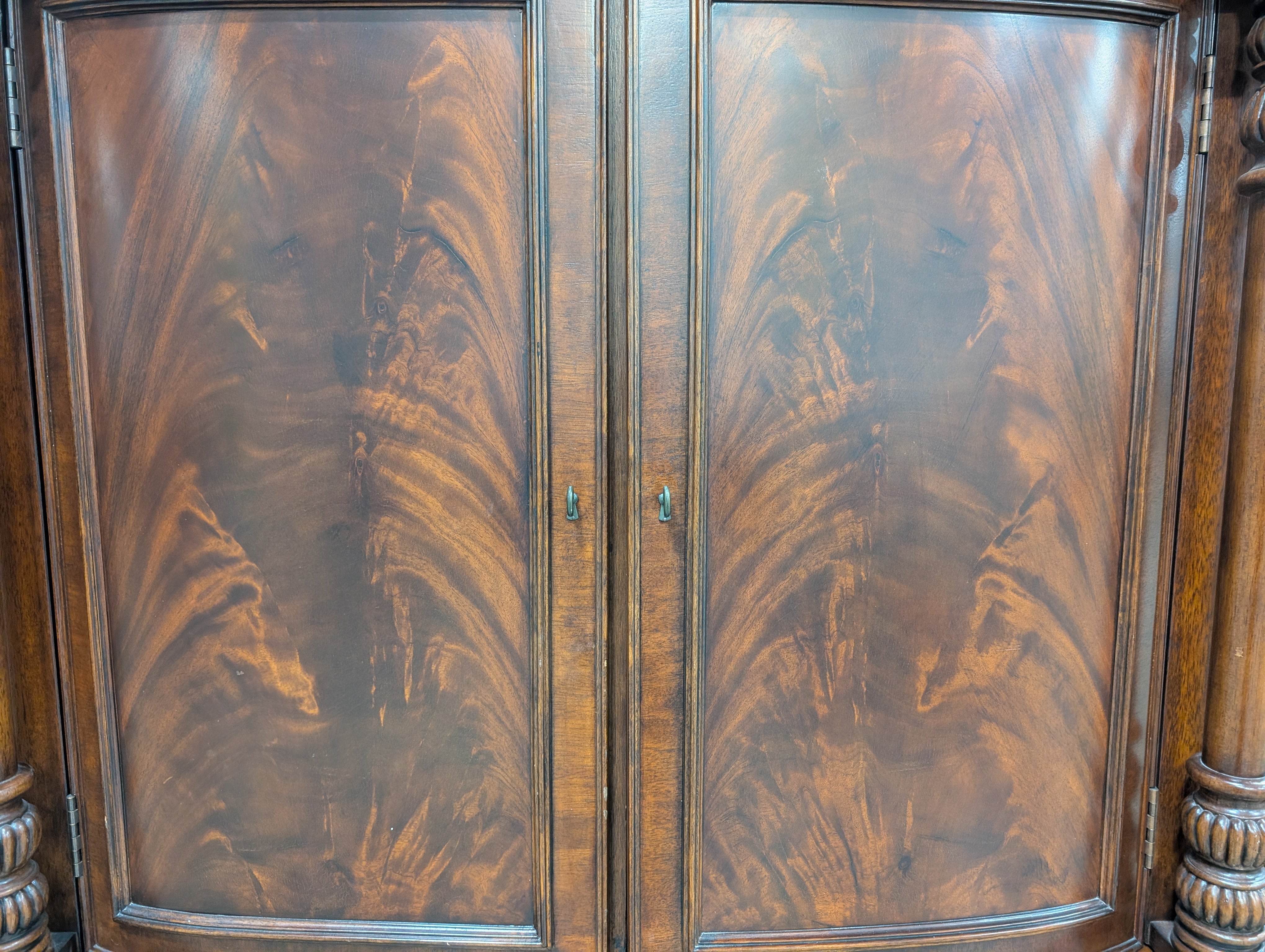 Traditional Dark Hardwood Armoire Dresser Combo