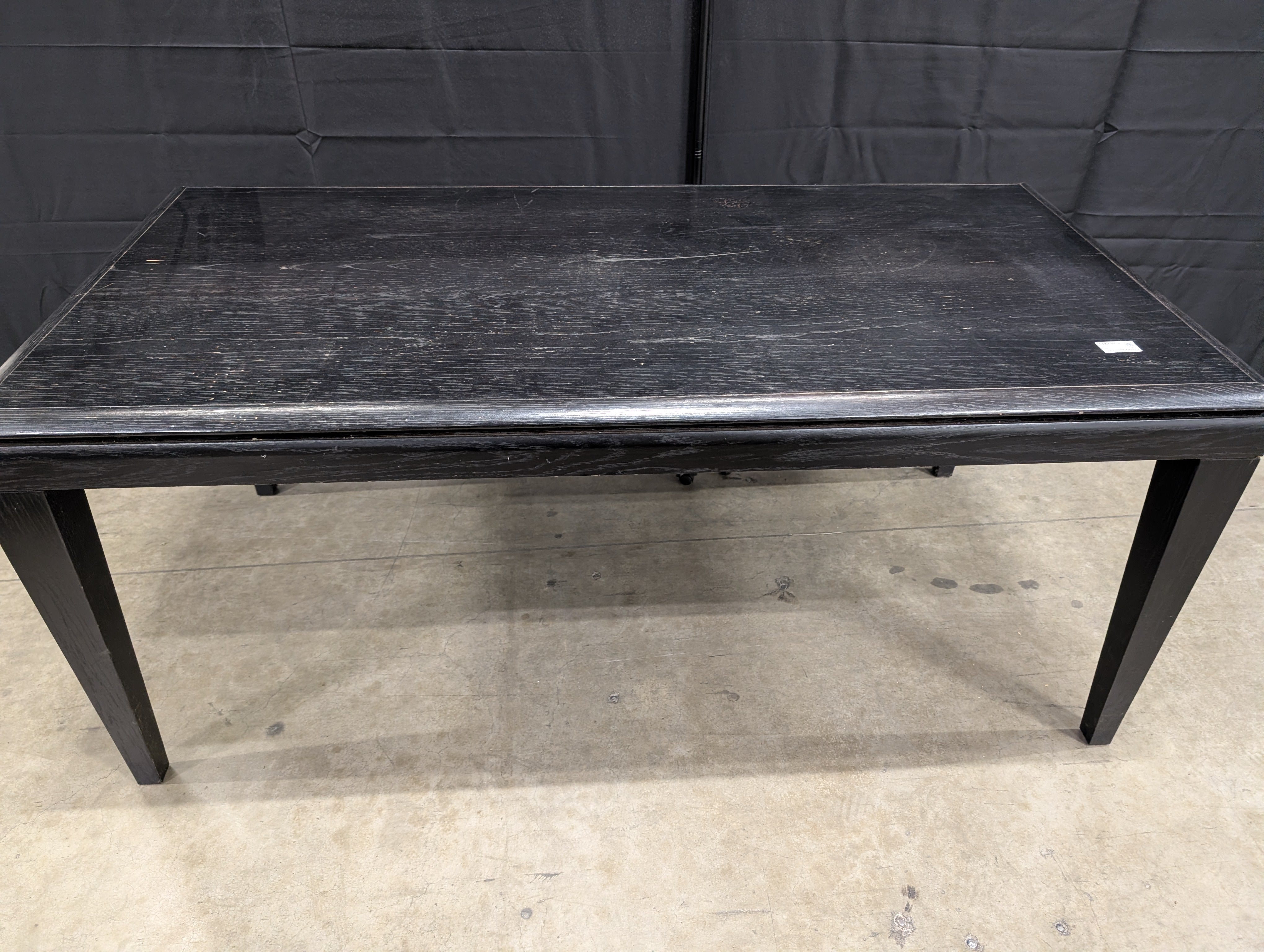 Modern Dark Wood Rectangular Dining Table