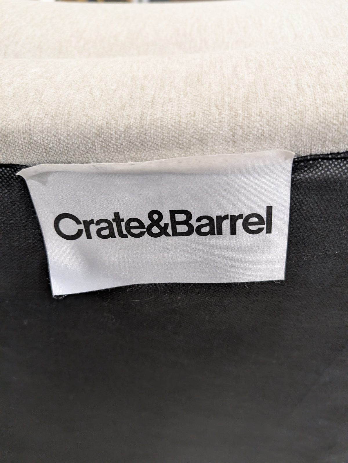 Crate & Barrel Infiniti Curve Back Covet Fabric in Cloud Couch | New at $2199