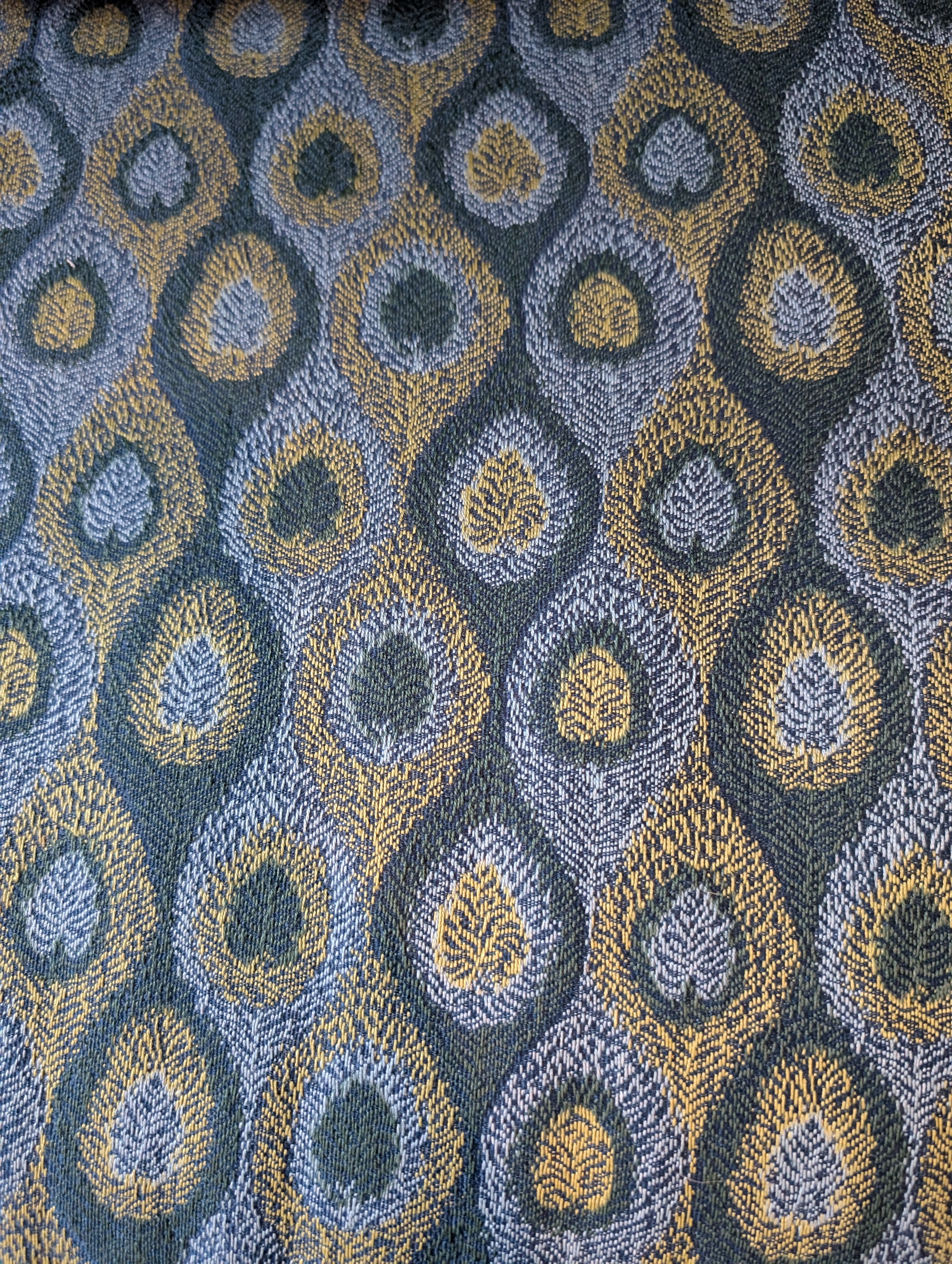 Geometric Patterned Accent Chair and Ottoman Set