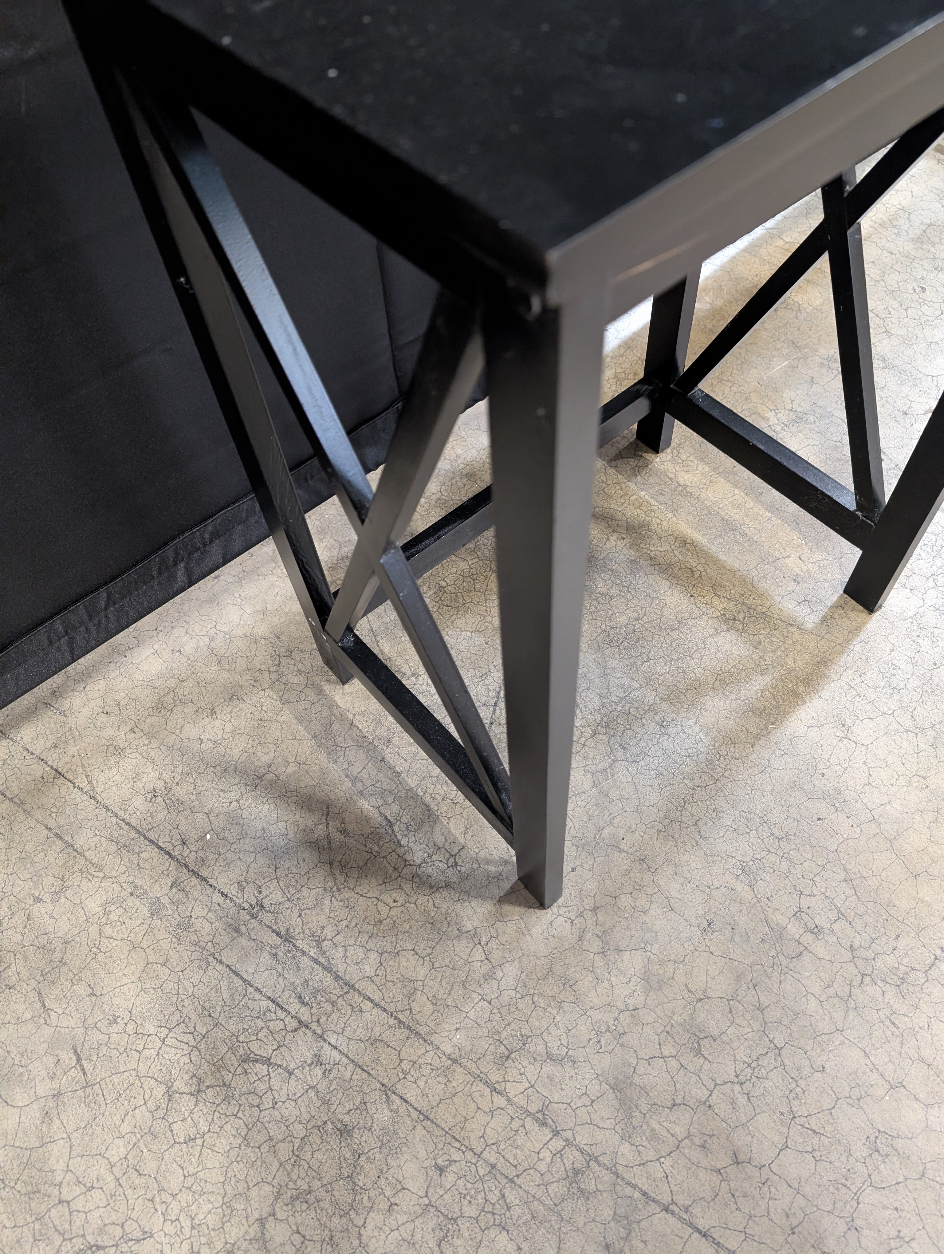 Modern Black Geometric Accent Table