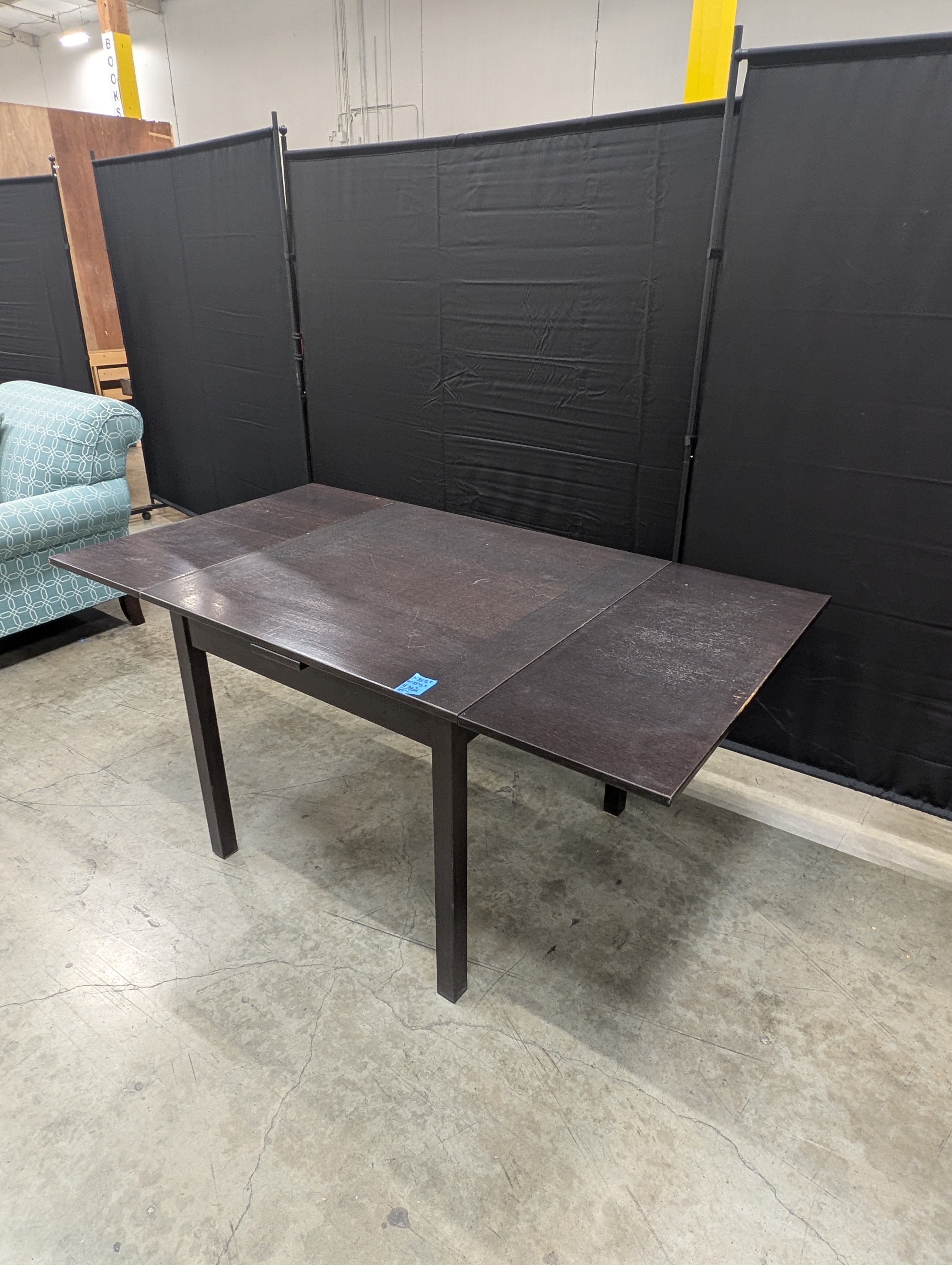 Rectangular Dark Wood Dining Table Frame with Legs