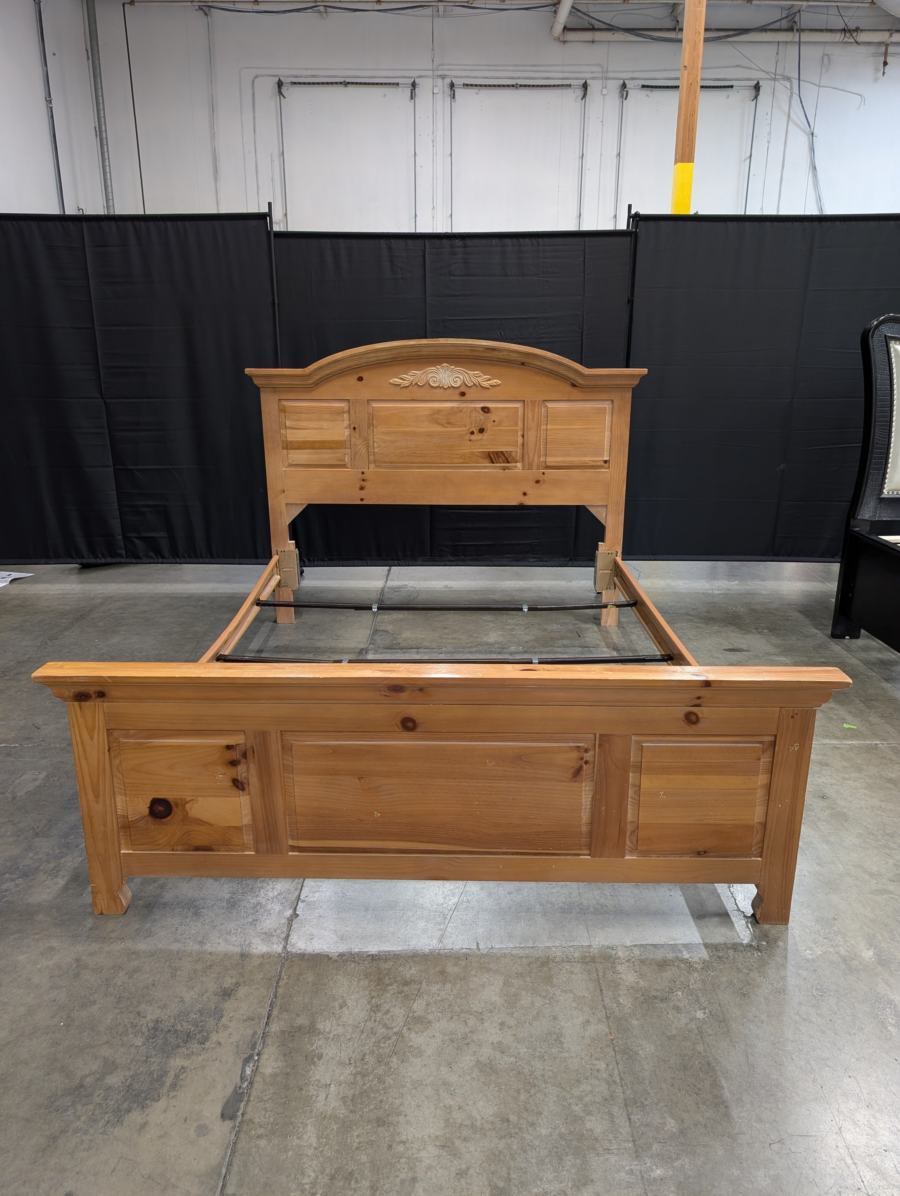 Pine Carved Arch Bedframe