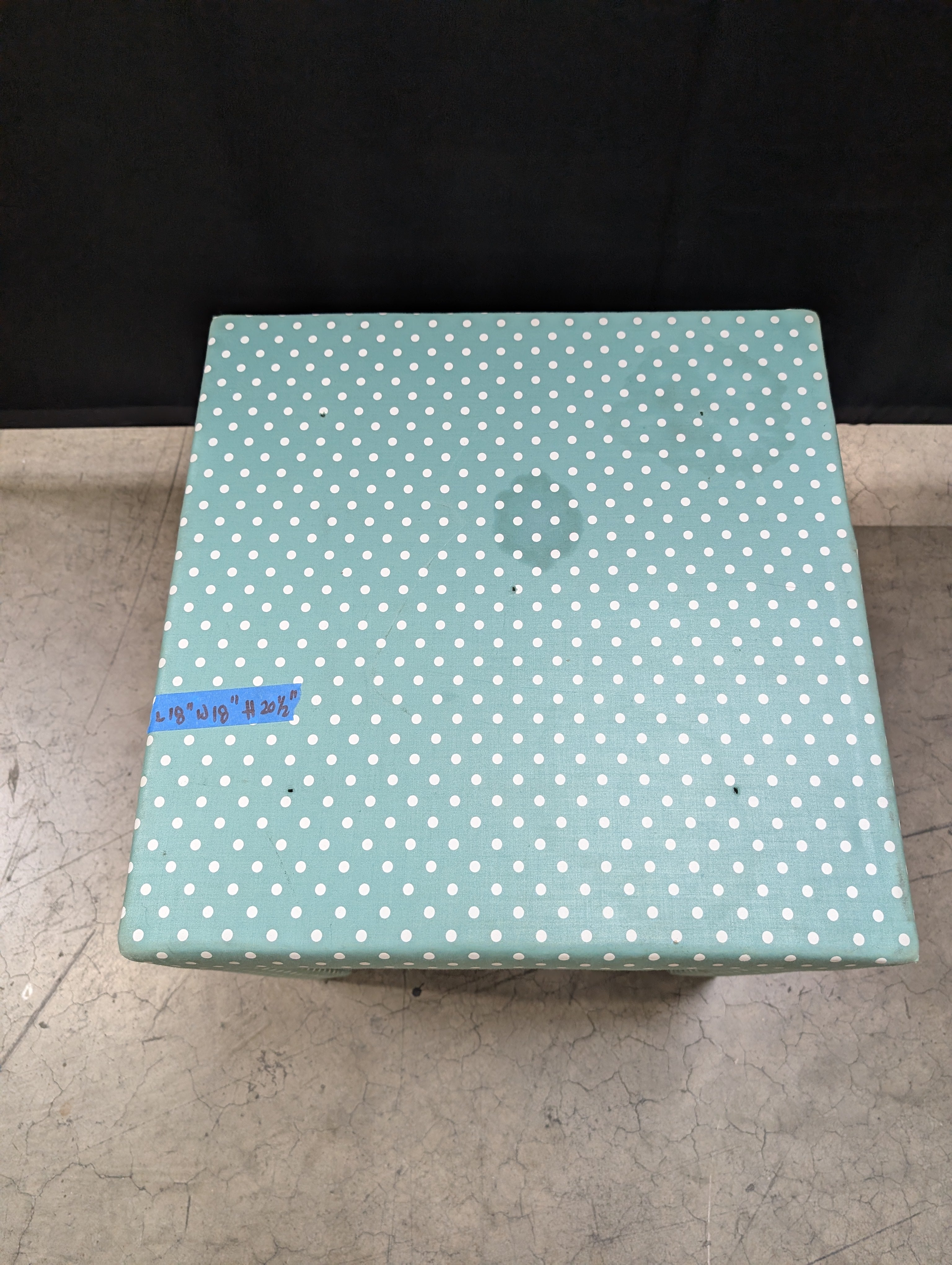 Charming Polka Dot Square Accent Stool